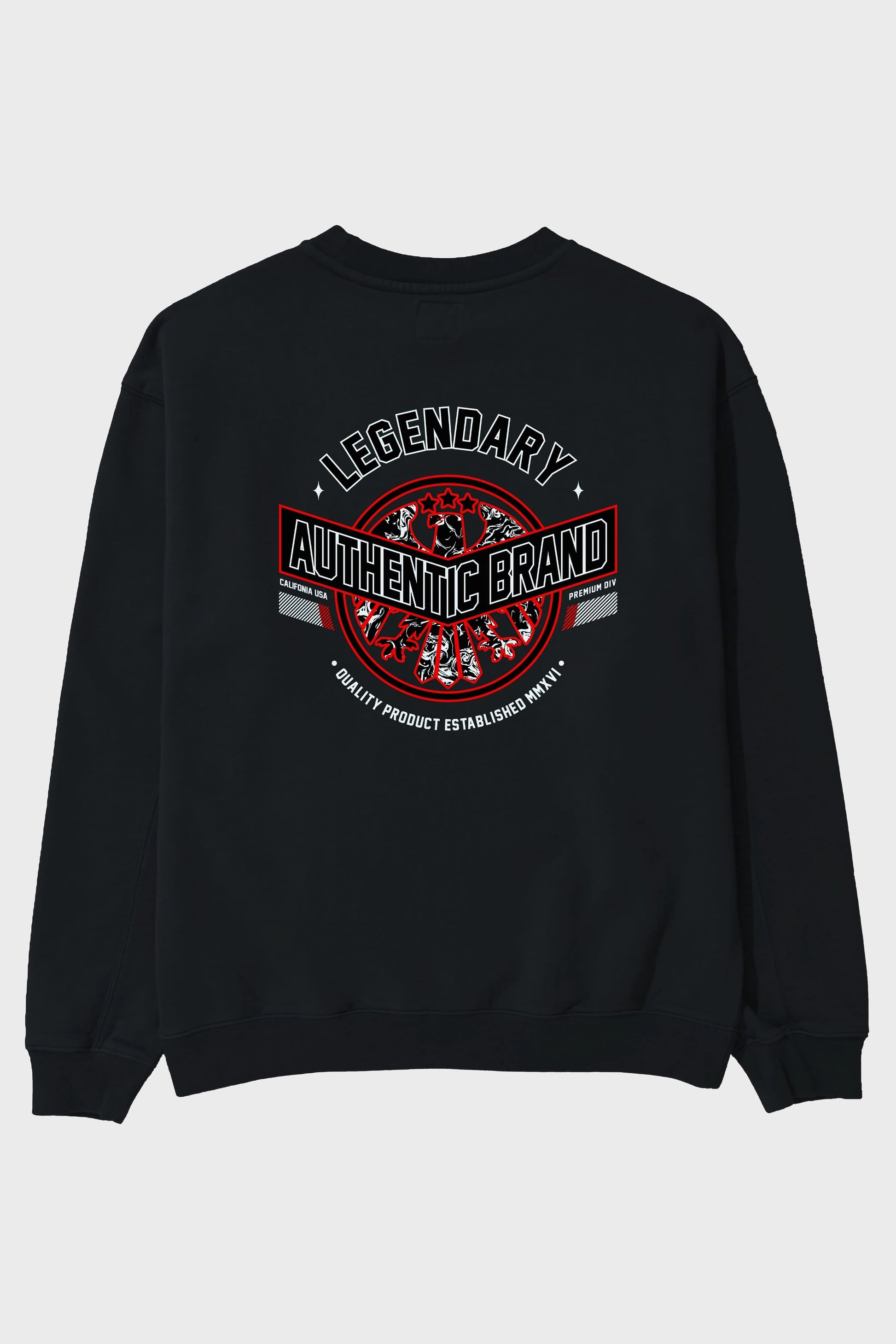 Legendary Brand Arka Baskılı Oversize Sweatshirt Erkek Kadın Unisex