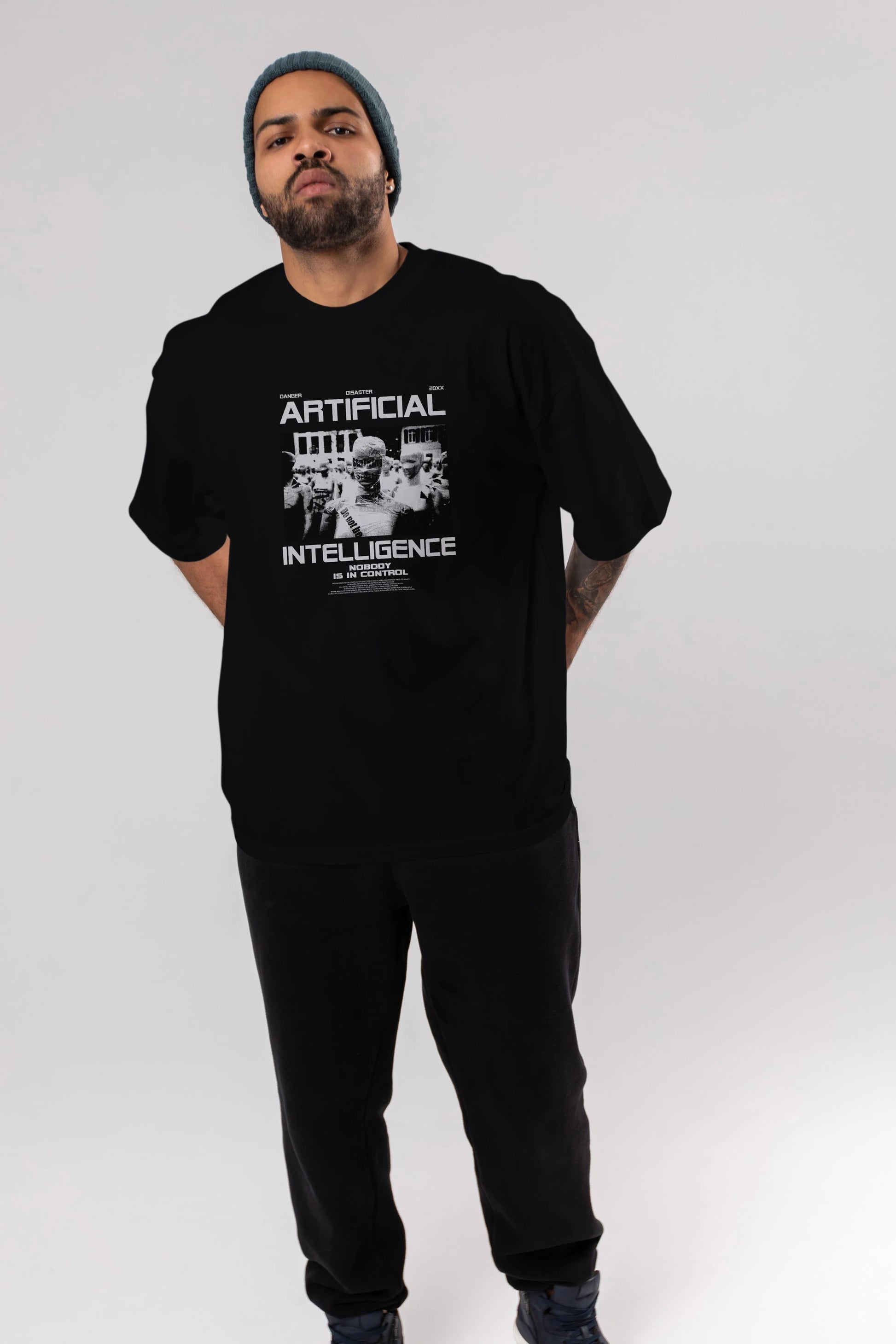 Artificial Intelligence Ön Baskılı Oversize t-shirt Erkek Kadın Unisex