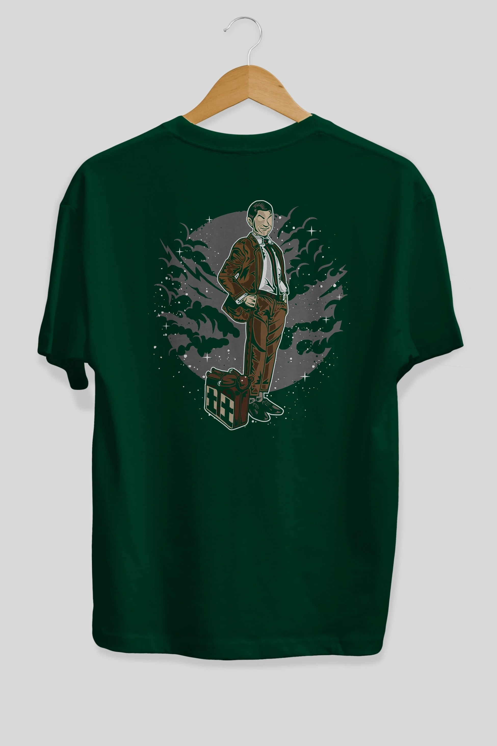 Mr Bean Arka Baskılı Oversize t-shirt Erkek Kadın Unisex %100 Pamuk