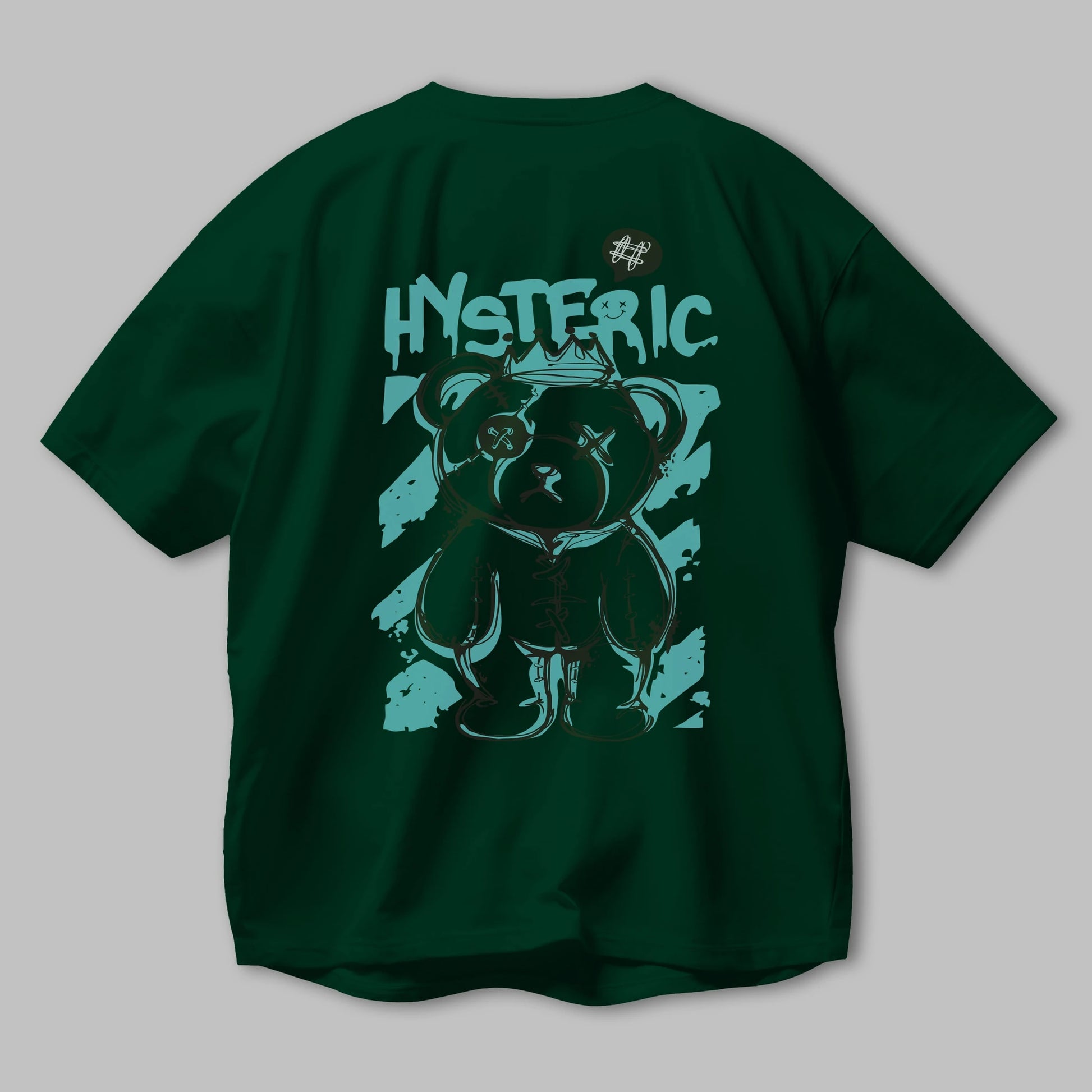 Hysteric Bear Arka Baskılı Oversize t-shirt Erkek Kadın Unisex