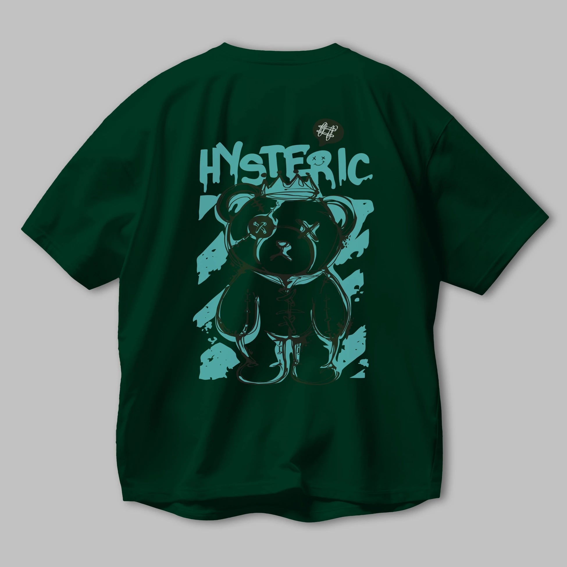Hysteric Bear Arka Baskılı Oversize t-shirt Erkek Kadın Unisex