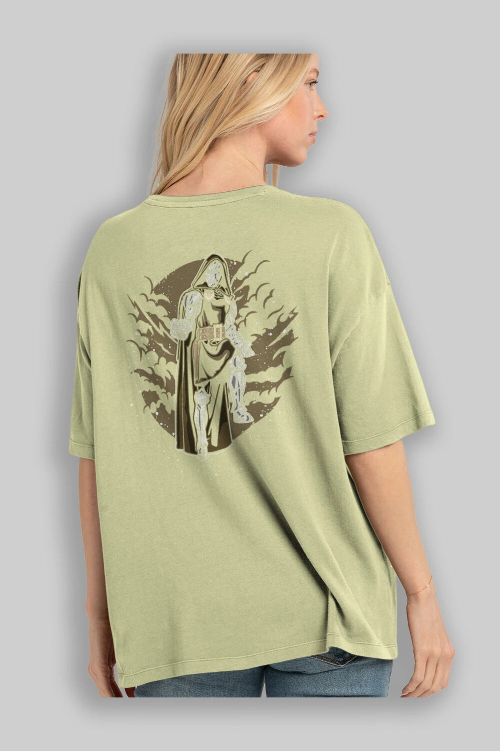 DOCTER DOOM Arka Baskılı Oversize t-shirt Erkek Kadın Unisex %100 Pamuk