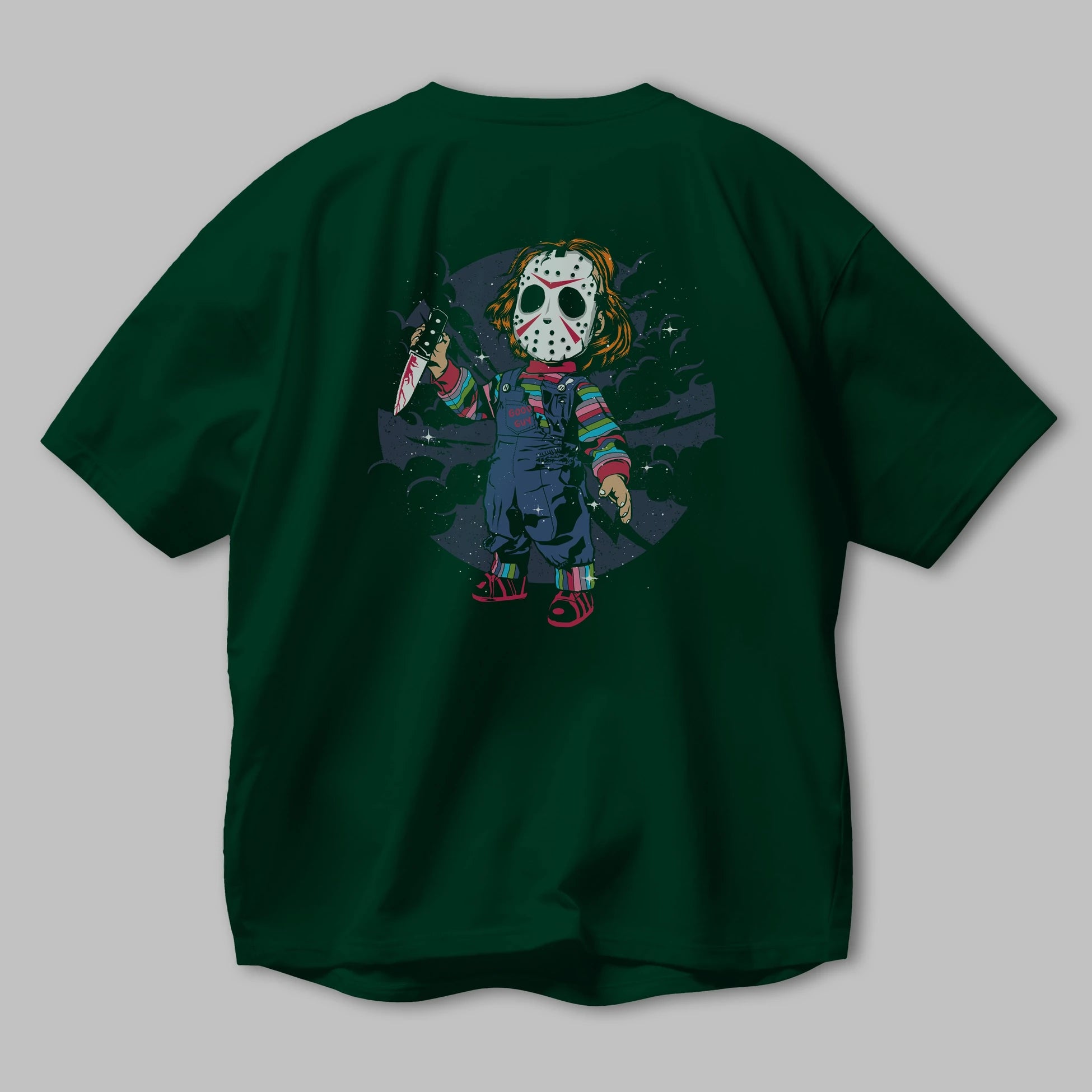 Chucky Arka Baskılı Oversize t-shirt Erkek Kadın Unisex %100 Pamuk