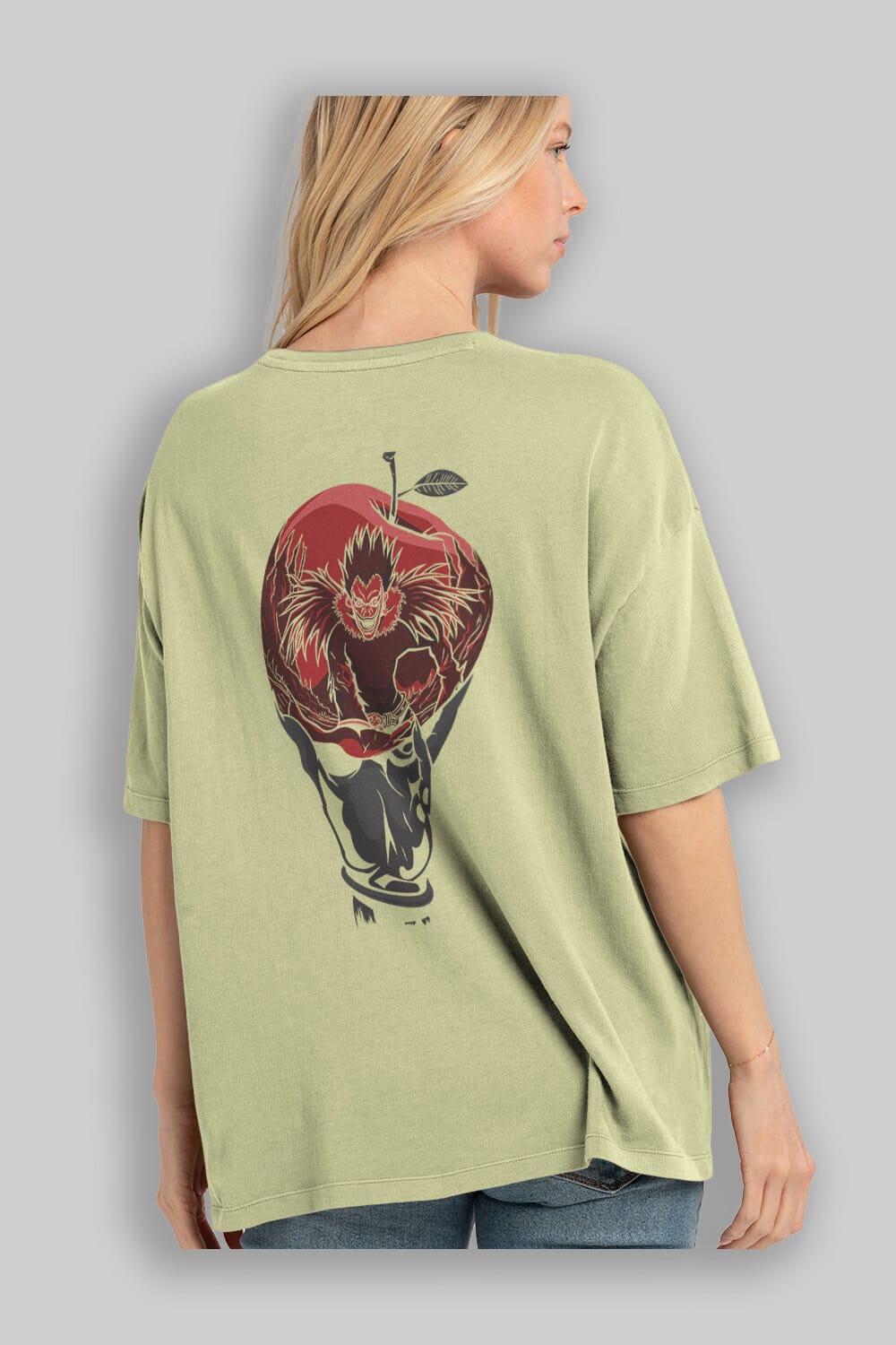 DEATH NOTE -RYUK Anime Arka Baskılı Oversize t-shirt Erkek Kadın Unisex
