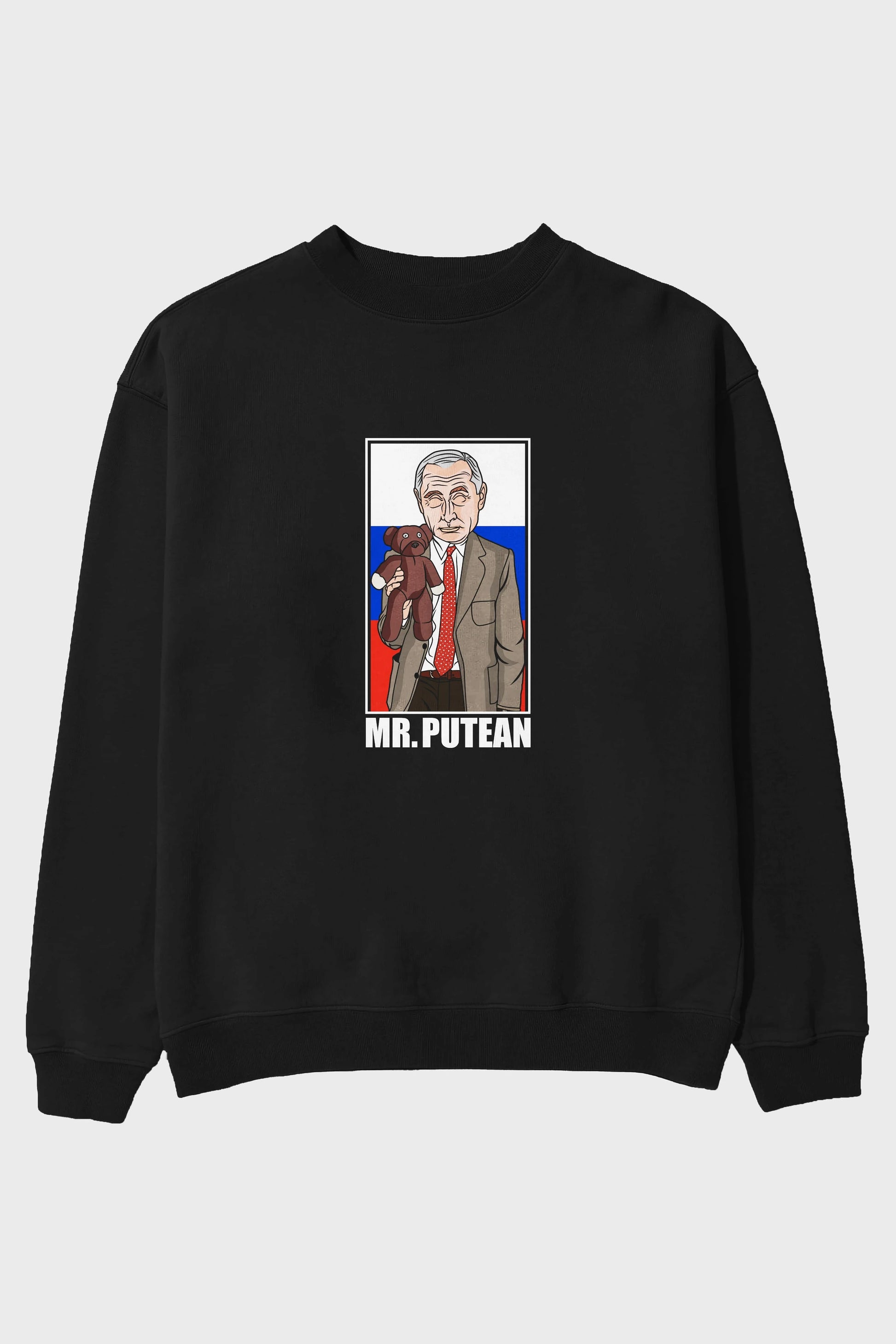 Mr Putean Ön Baskılı Oversize Sweatshirt Erkek Kadın Unisex