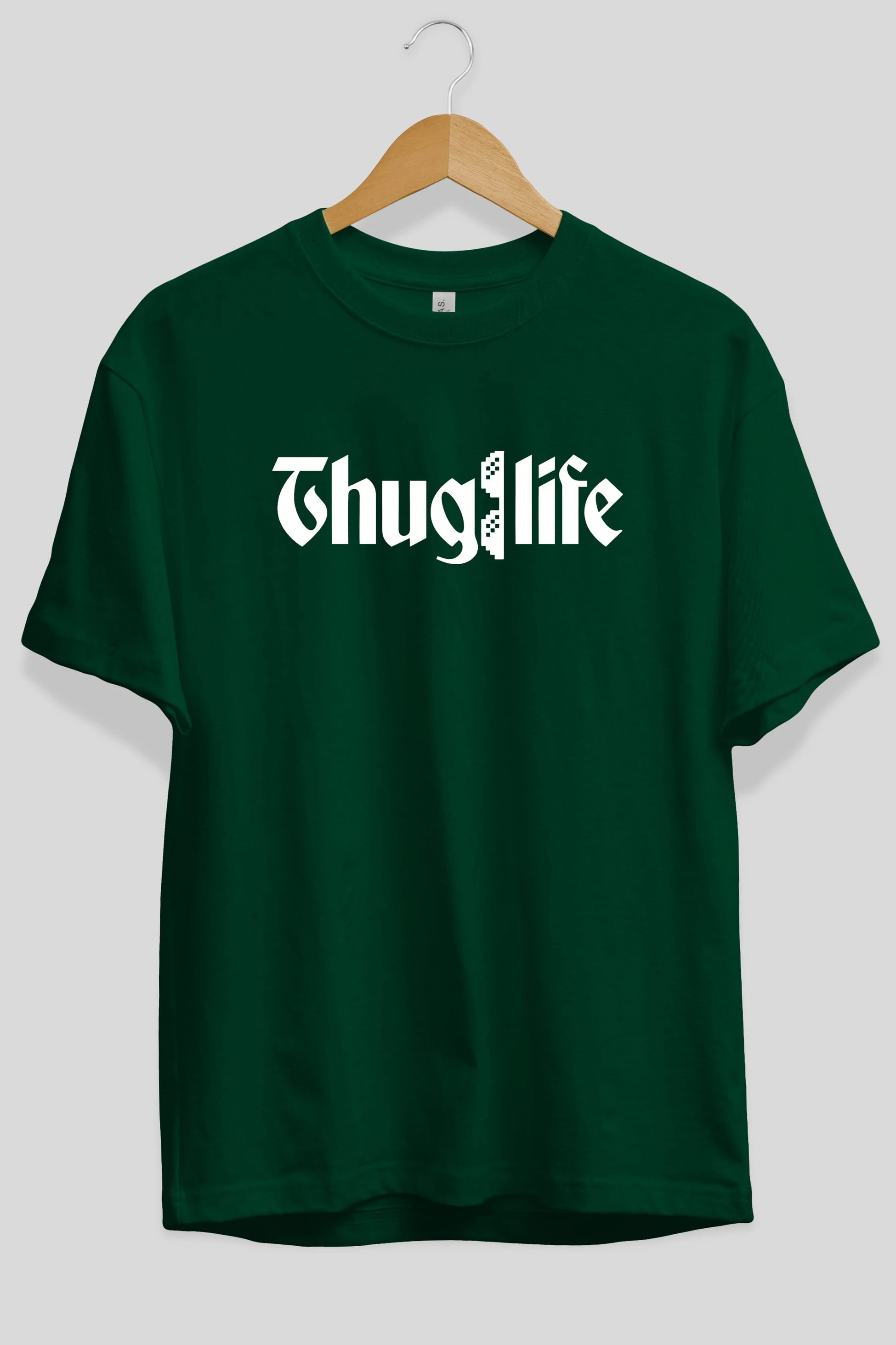 Thuglife Ön Baskılı Oversize t-shirt %100 pamuk Erkek Kadın Unisex