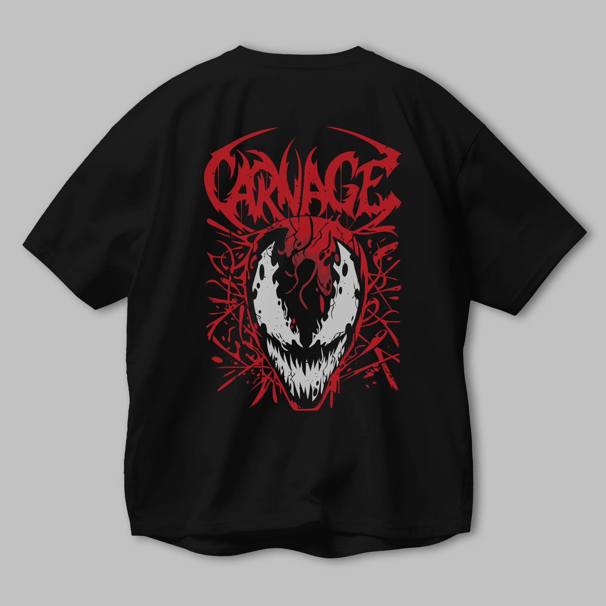 Venom (22) Arka Baskılı Oversize t-shirt Erkek Kadın Unisex %100 Pamuk Bisiklet Yaka tişort