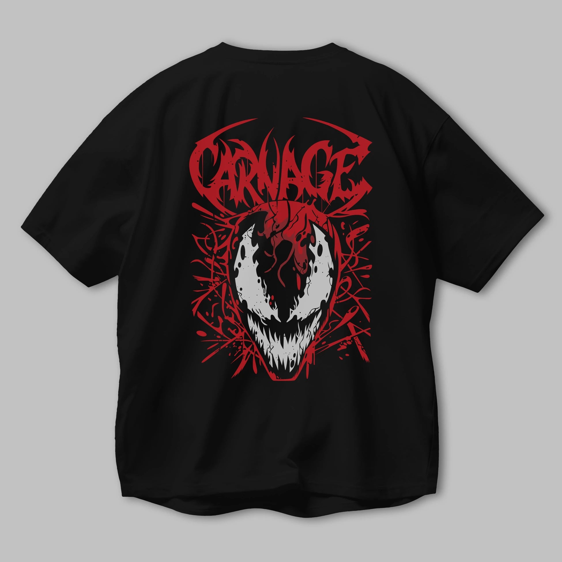Venom (22) Arka Baskılı Oversize t-shirt Erkek Kadın Unisex %100 Pamuk Bisiklet Yaka tişort