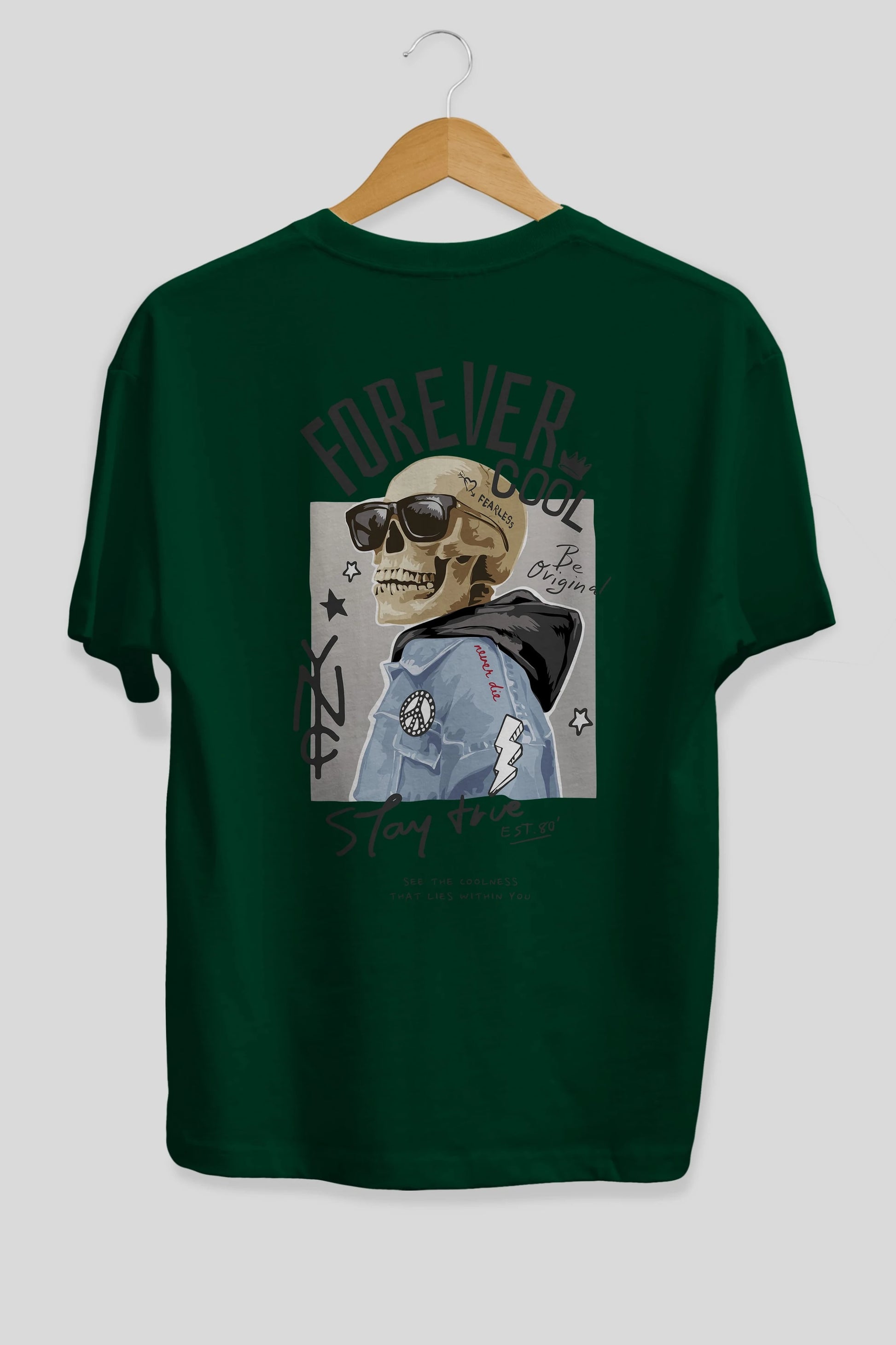 Teddy Bear Forever Cool Arka Baskılı Oversize t-shirt Erkek Kadın Unisex %100 Pamuk