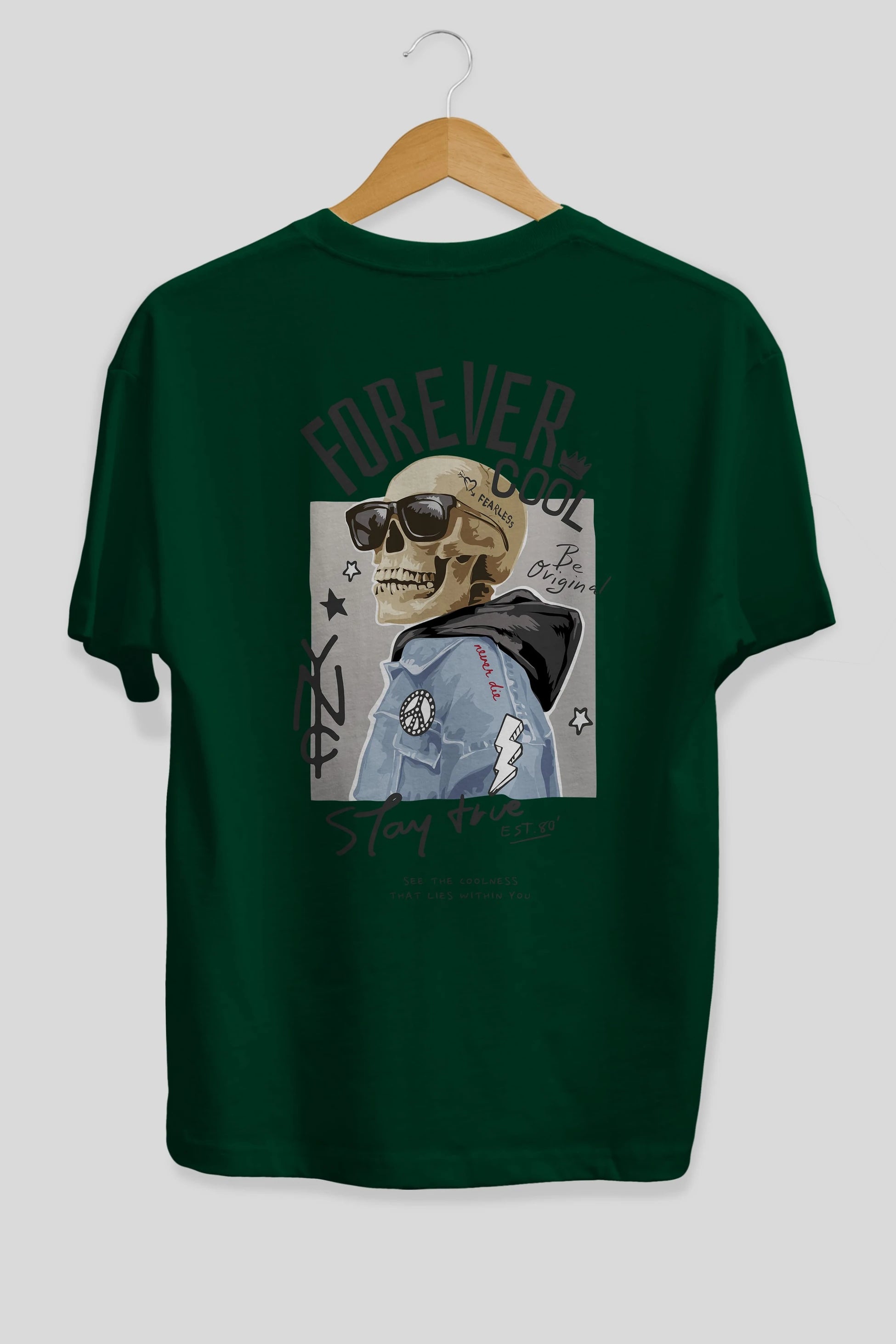 Teddy Bear Forever Cool Arka Baskılı Oversize t-shirt Erkek Kadın Unisex %100 Pamuk