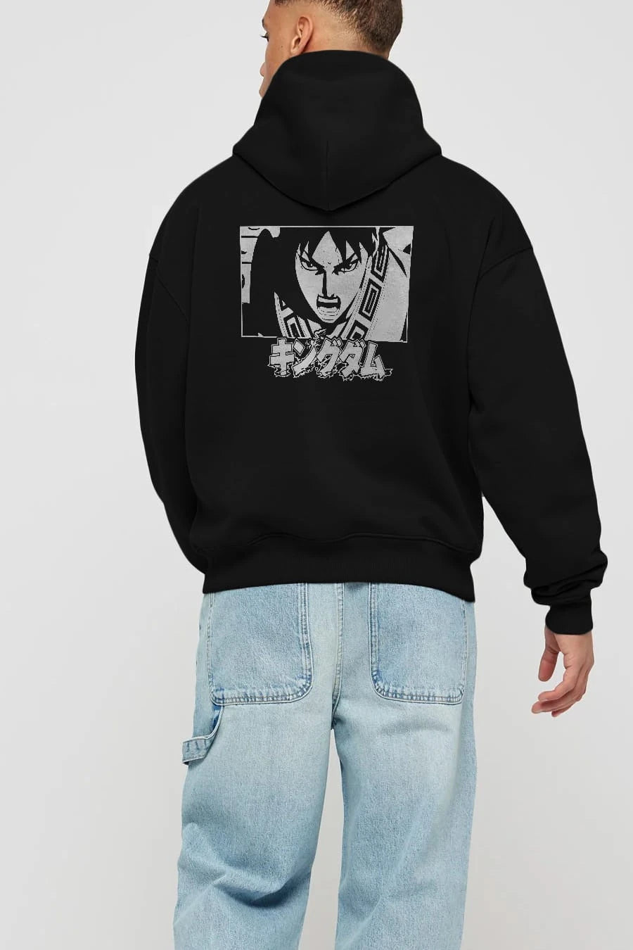 Xin 1 Anime Arka Baskılı Hoodie Oversize Kapüşonlu Sweatshirt Erkek Kadın Unisex