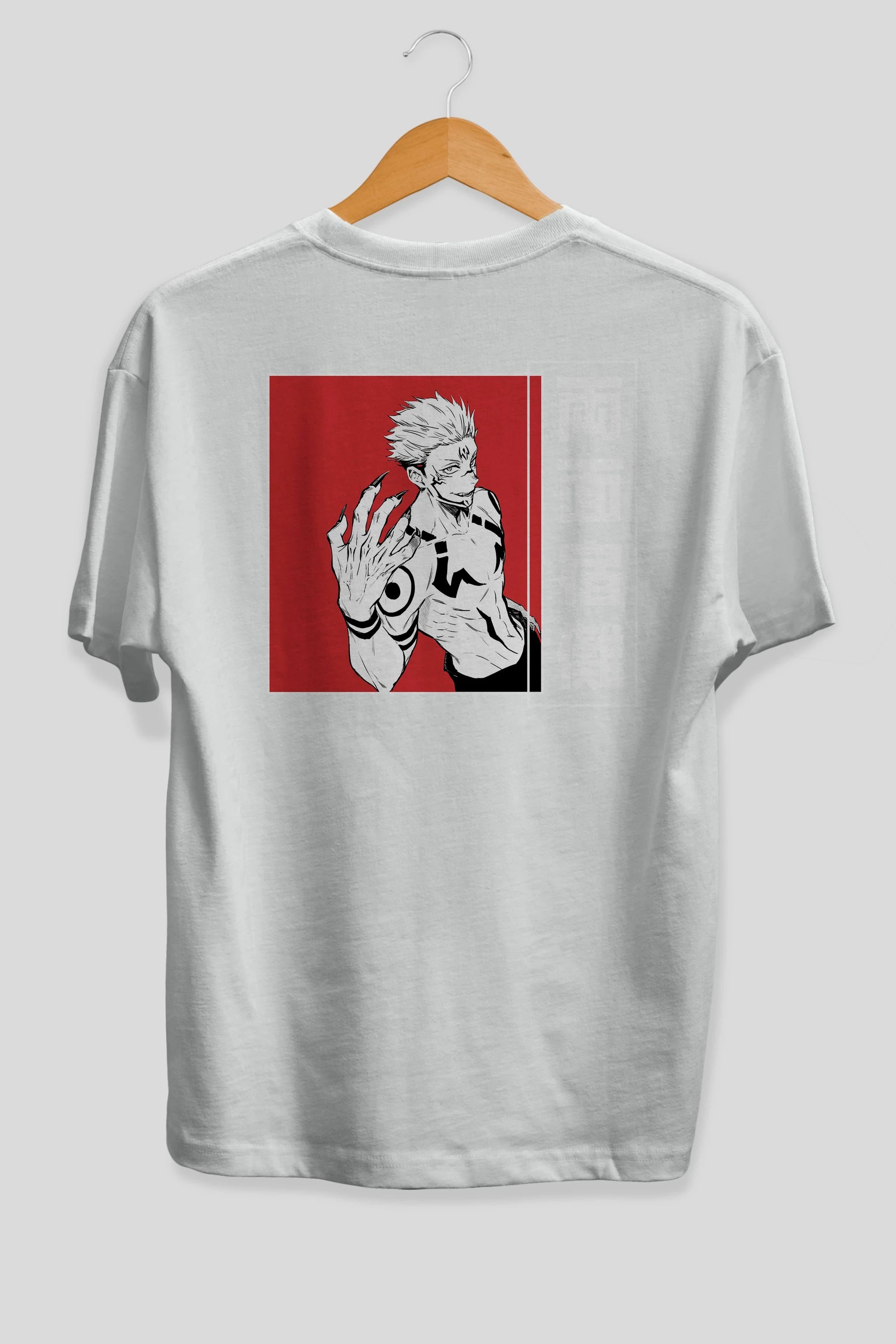 Sukuna Ryoumen 2 Anime Arka Baskılı Oversize t-shirt Erkek Kadın Unisex
