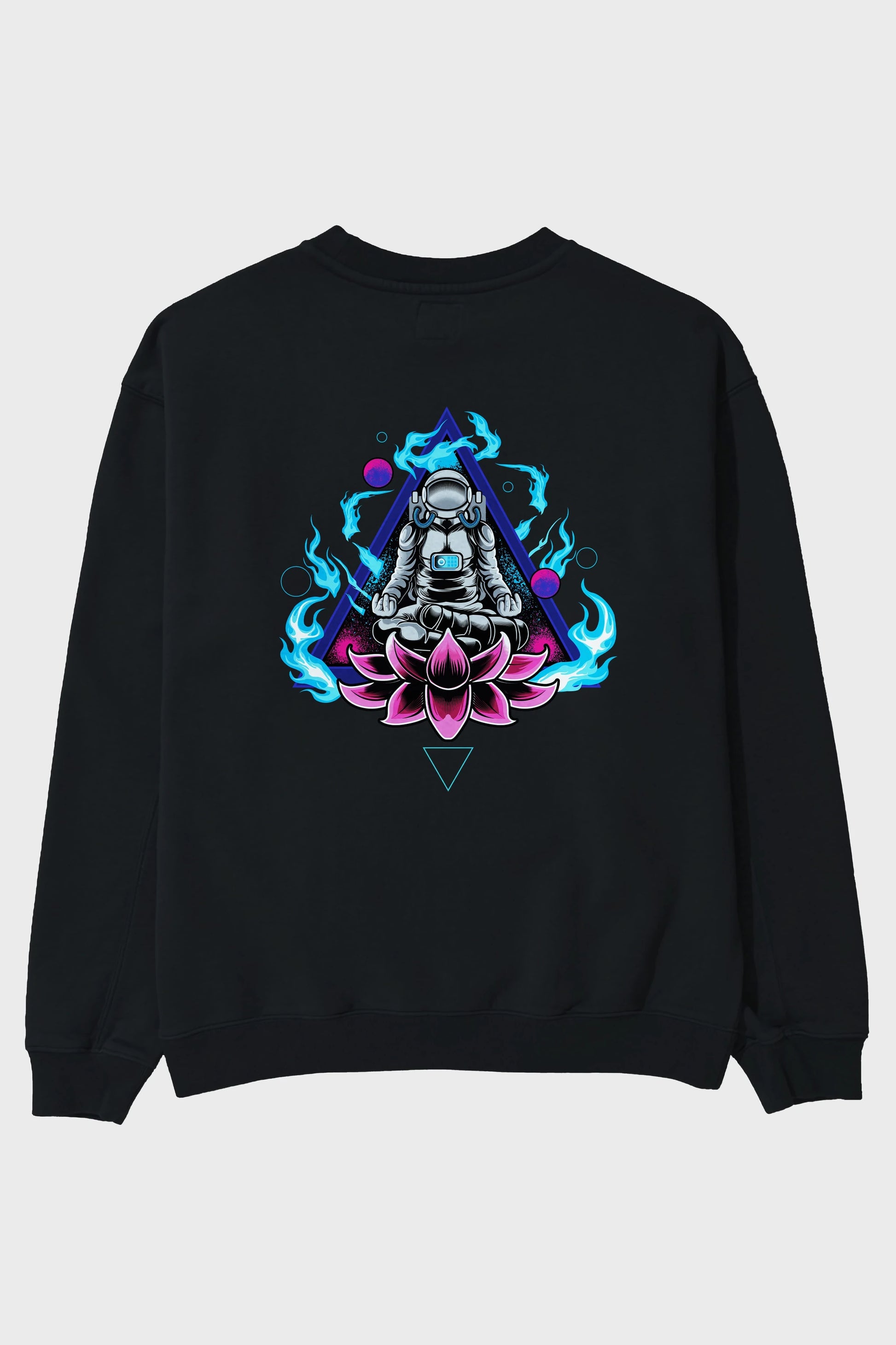 Astronaut Meditation (2) Arka Baskılı Oversize Sweatshirt Erkek Kadın Unisex