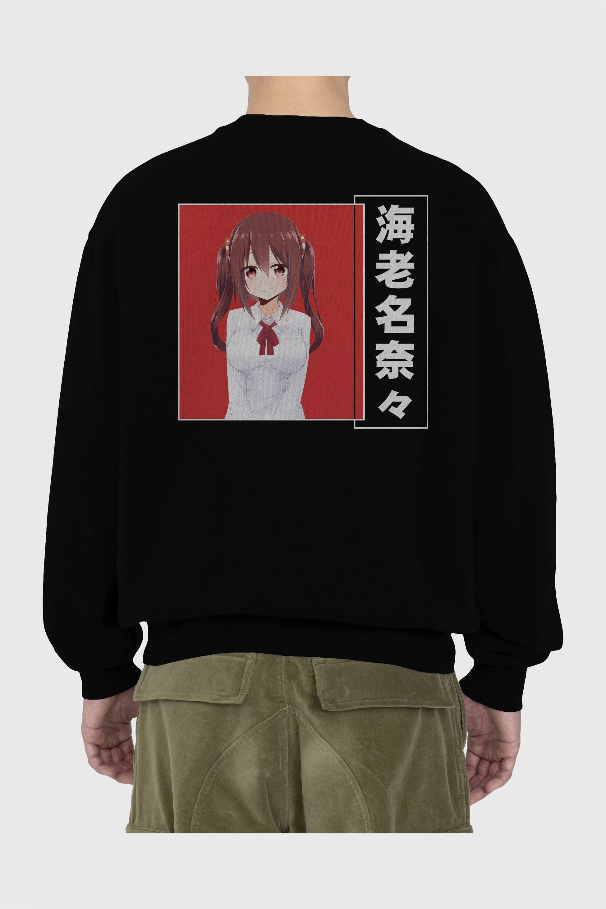 Nana Ebina 1 Anime Arka Baskılı Oversize Sweatshirt Erkek Kadın Unisex