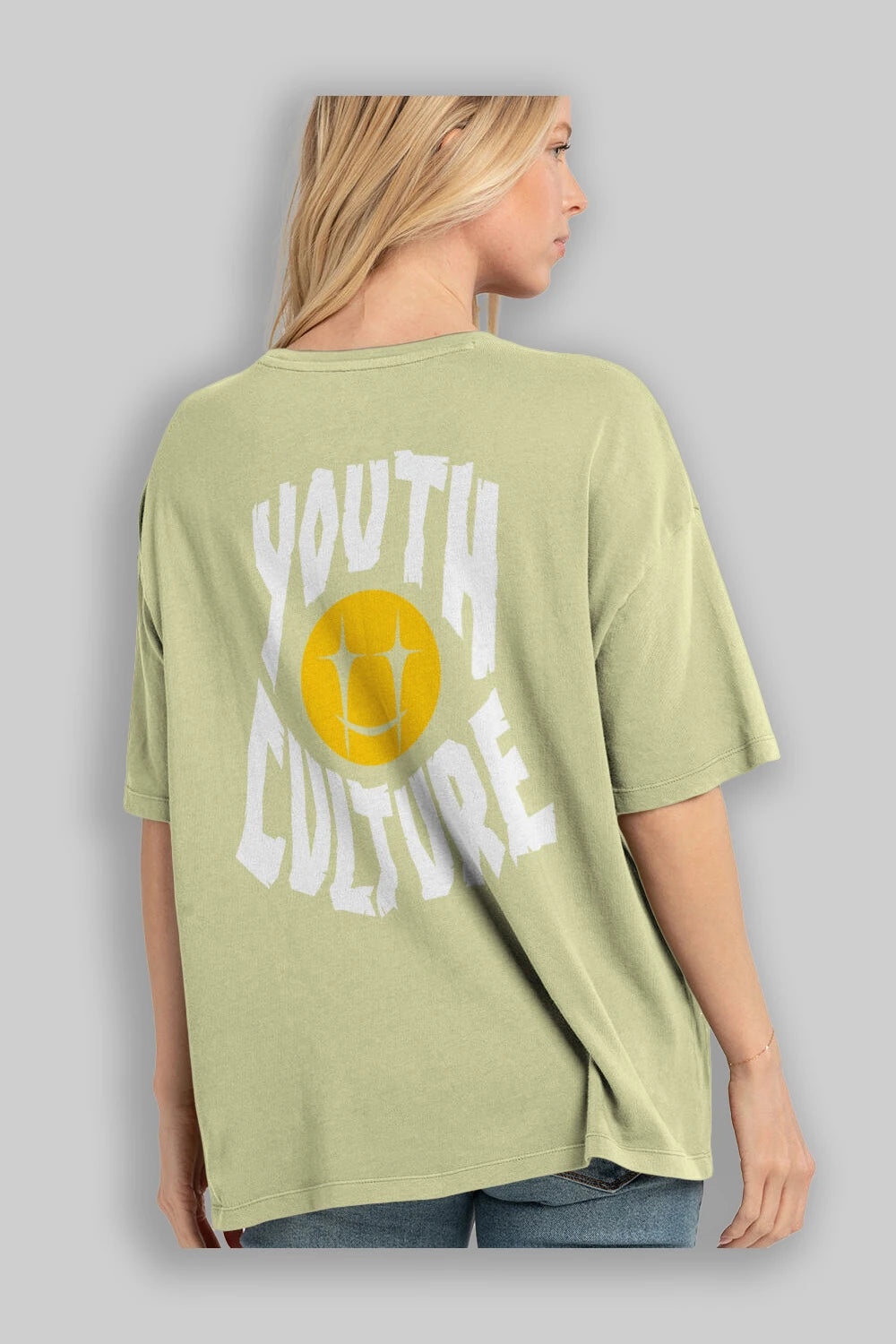 Youth Culture Arka Baskılı Oversize t-shirt Erkek Kadın Unisex