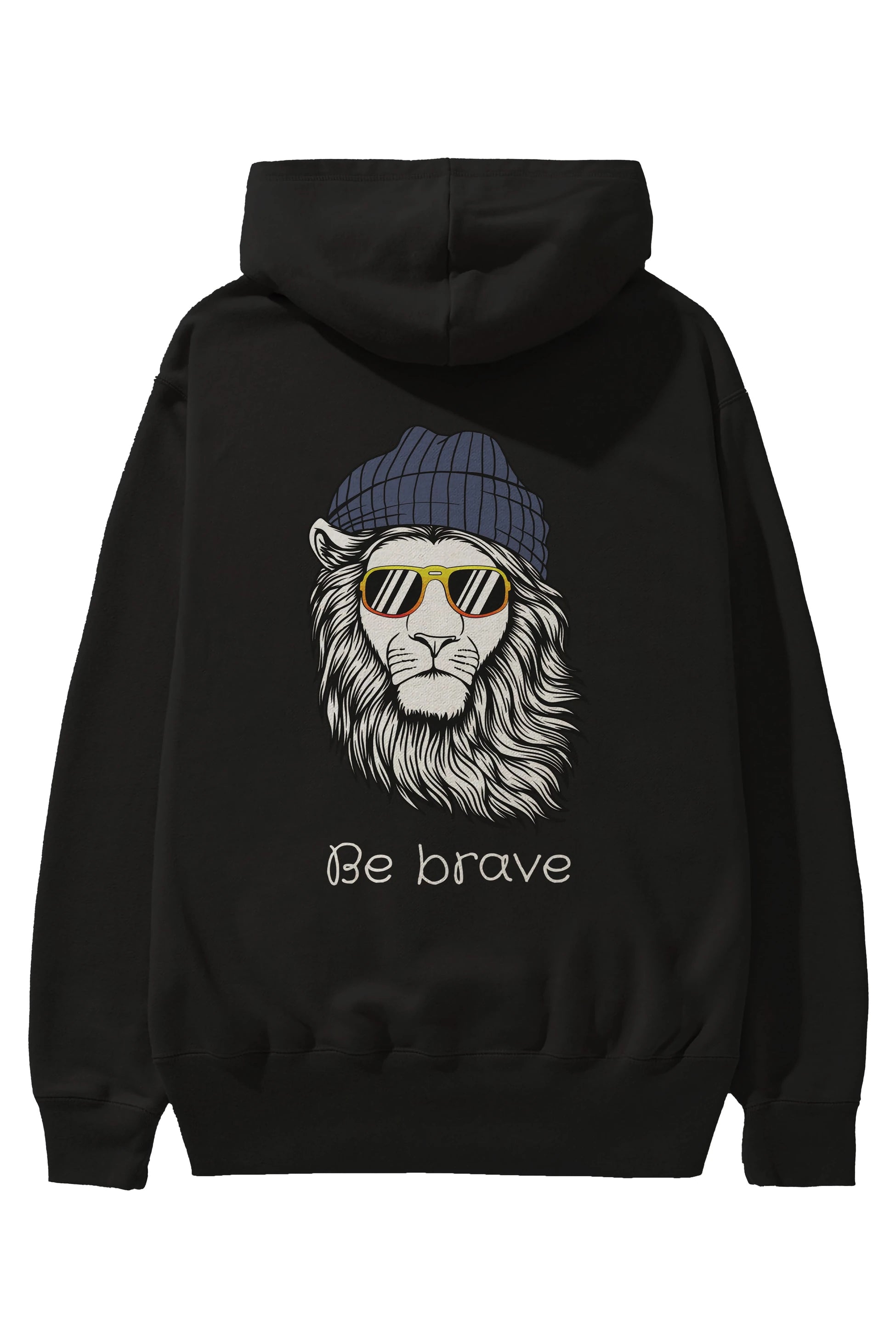 Be Brave Arka Baskılı Oversize Hoodie Kapüşonlu Sweatshirt Erkek Kadın Unisex
