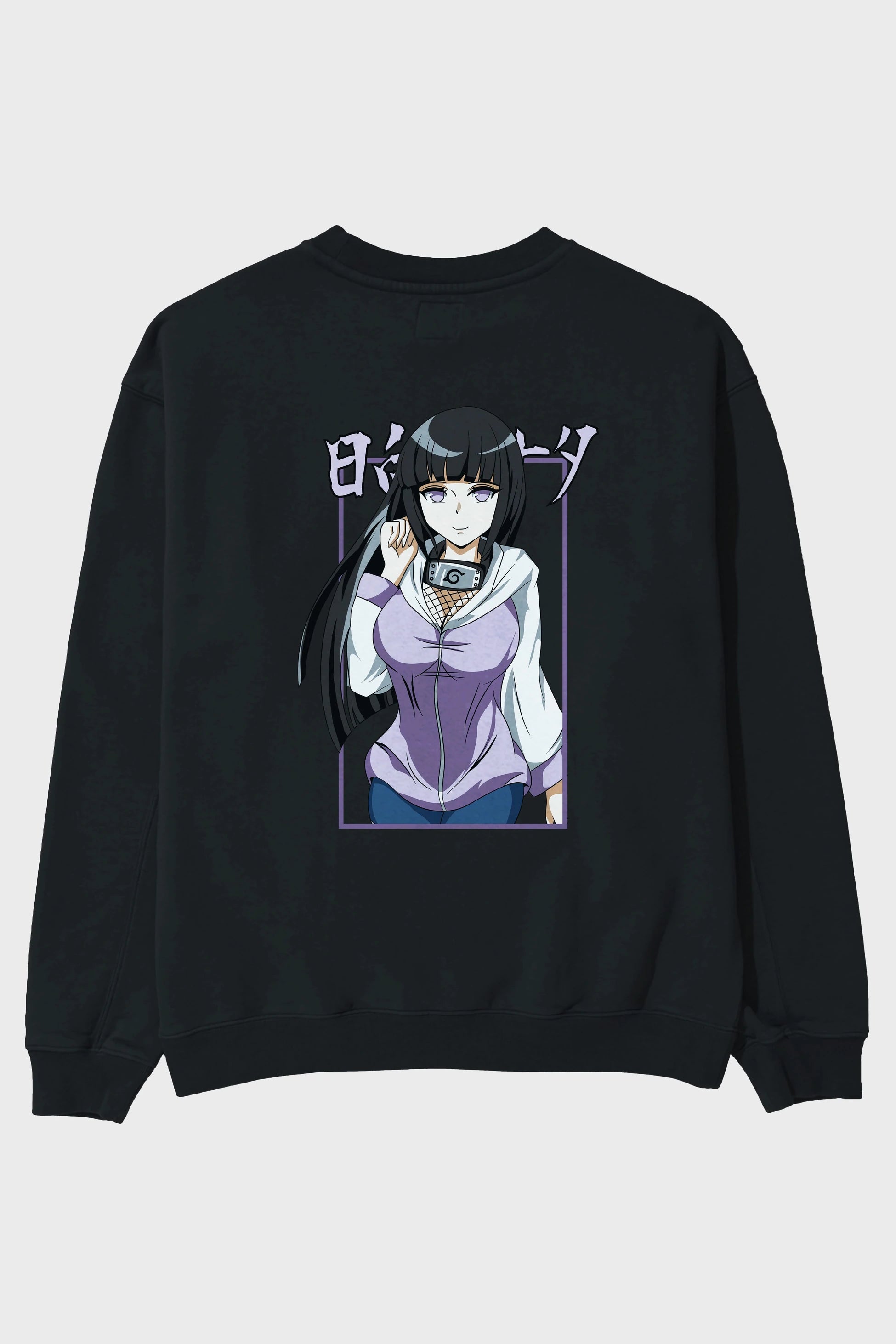 Hinata NARUTO Anime Arka Baskılı Oversize Sweatshirt Erkek Kadın Unisex