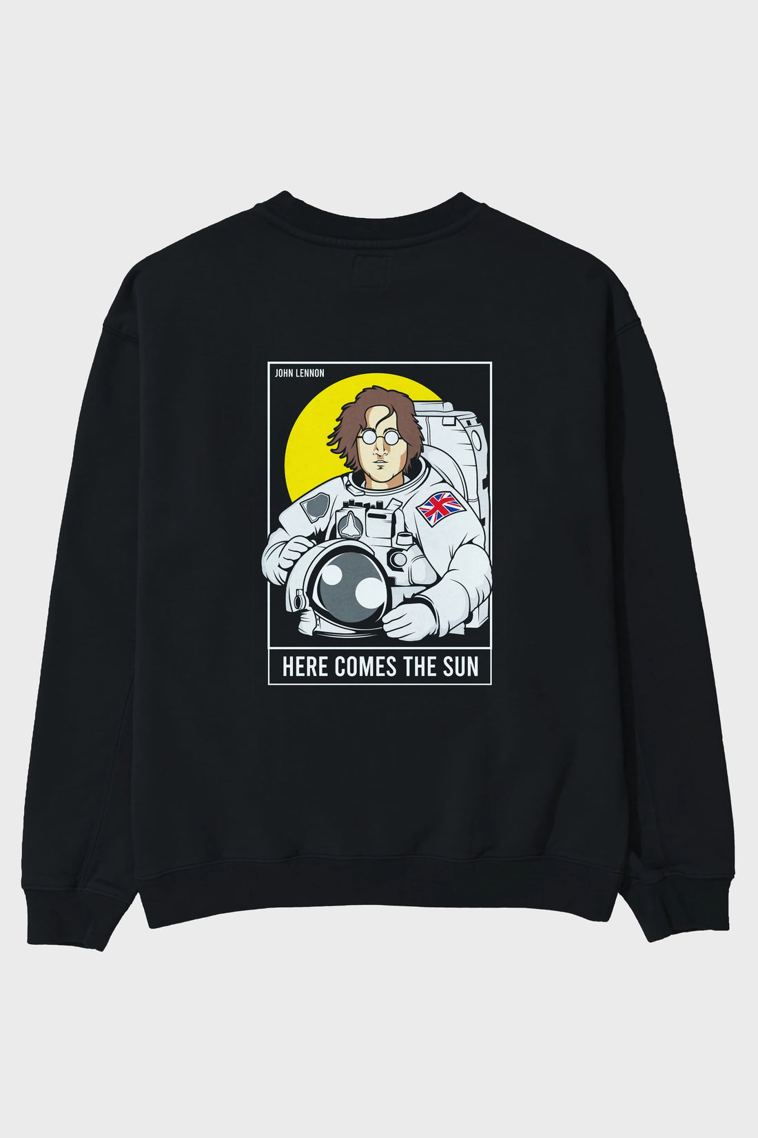 John Lennon Astronot Arka Baskılı Oversize Sweatshirt Erkek Kadın Unisex