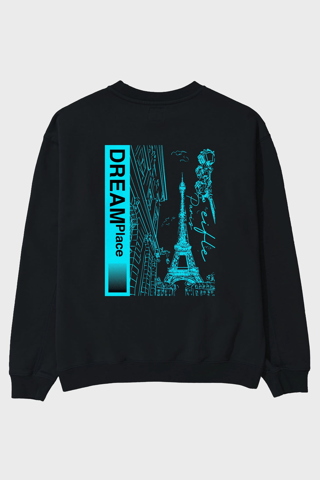 Dream Place Arka Baskılı Oversize Sweatshirt Erkek Kadın Unisex