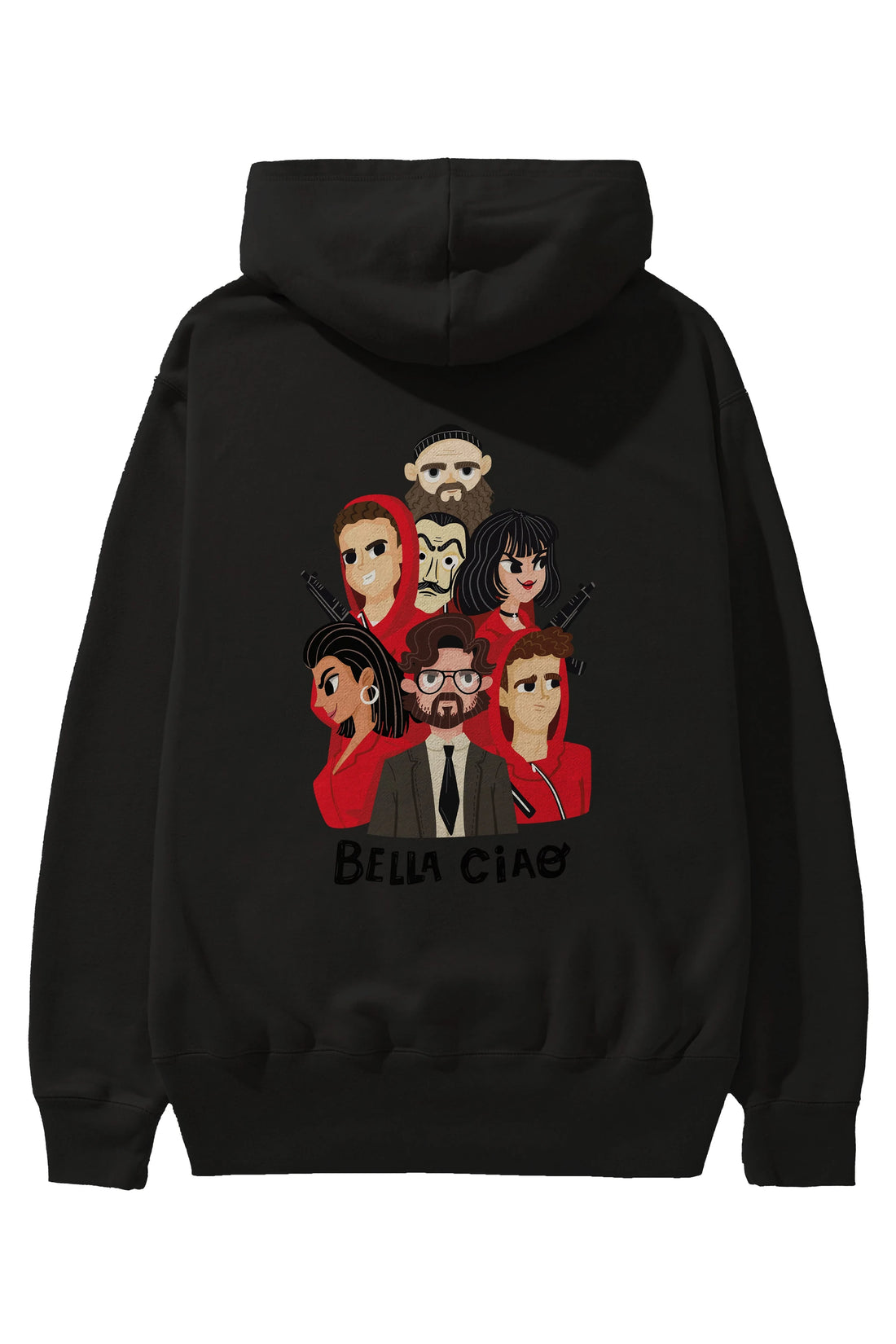 La Casa De Papel (13) Arka Baskılı Hoodie Oversize Kapüşonlu Sweatshirt Erkek Kadın Unisex