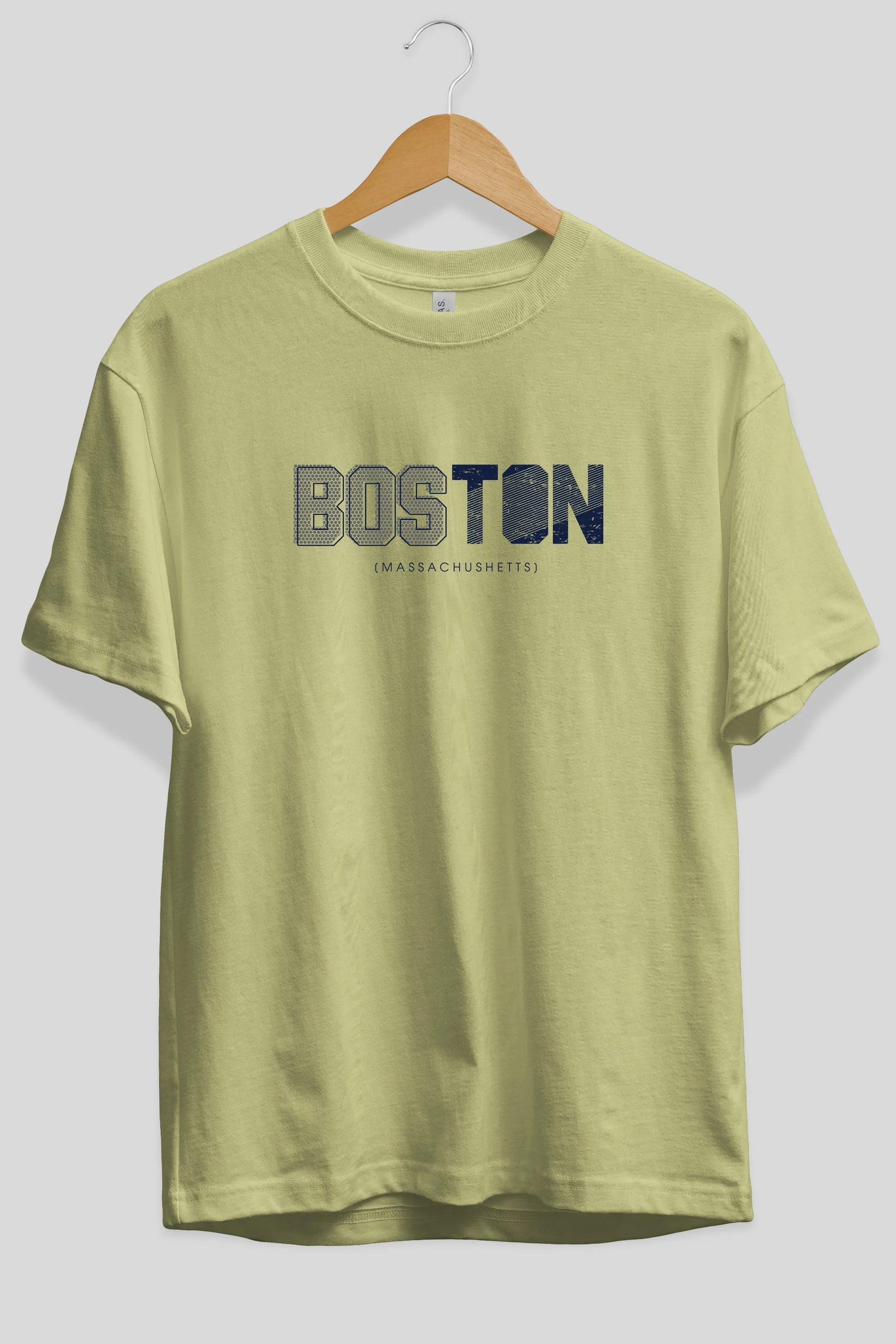Boston Ön Baskılı Oversize t-shirt Erkek Kadın Unisex