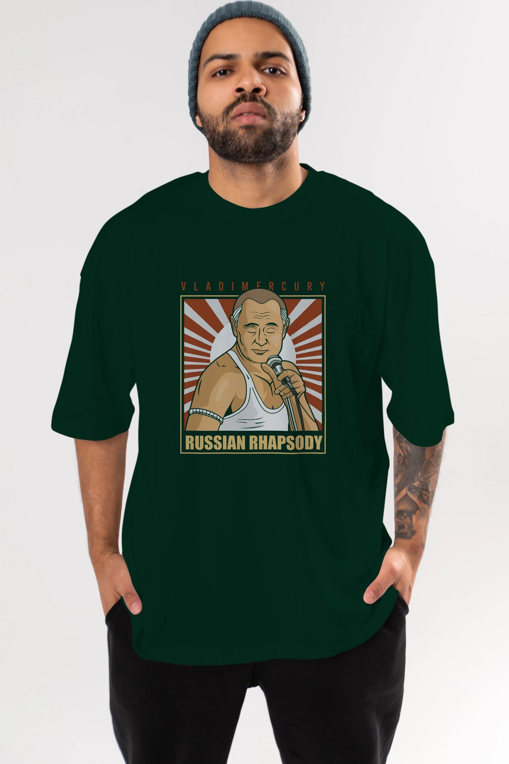 Freddy Puttin Ön Baskılı Oversize t-shirt Erkek Kadın Unisex %100 Pamuk tişort