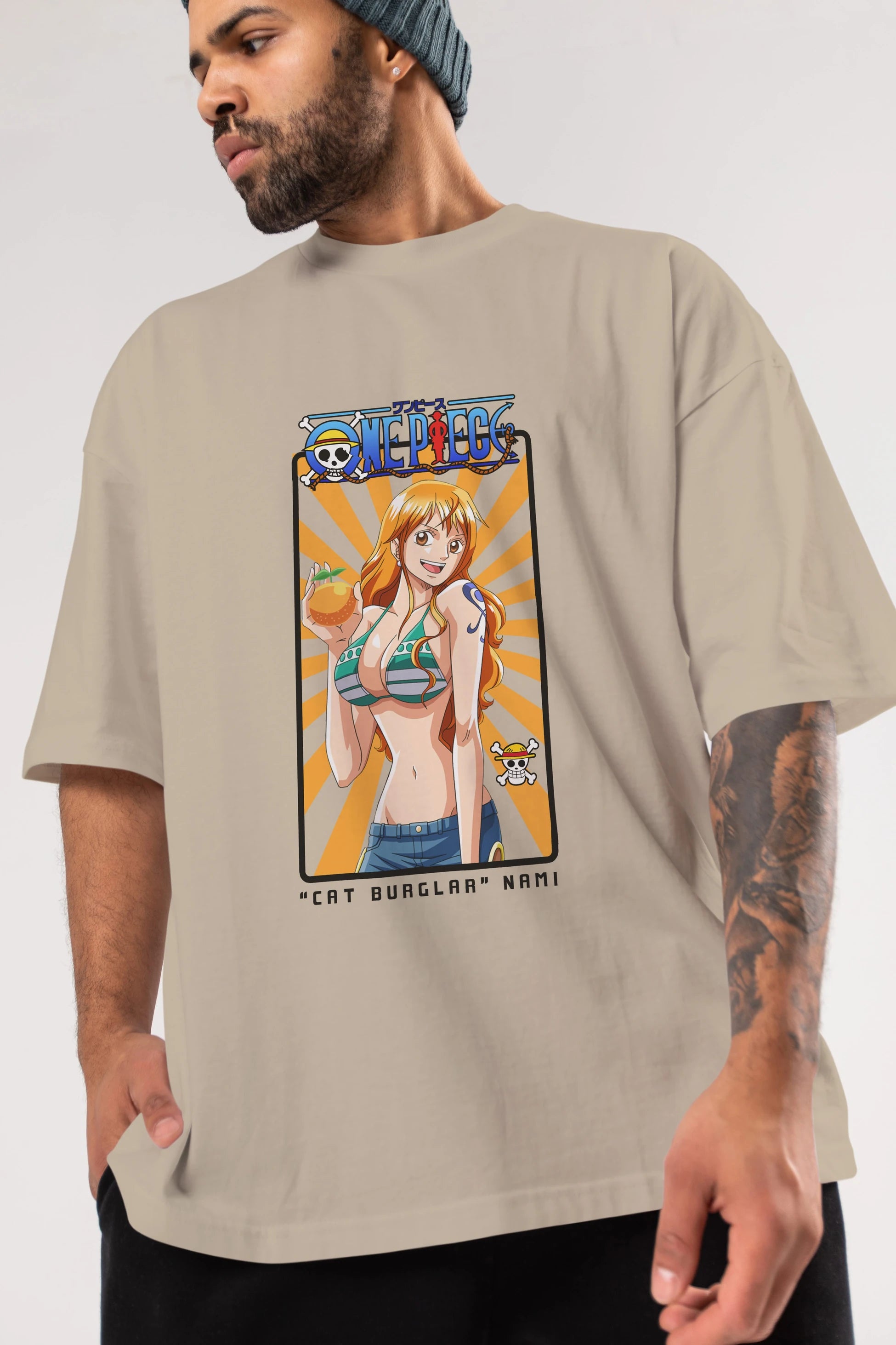 Nami Anime Ön Baskılı Oversize t-shirt Erkek Kadın Unisex