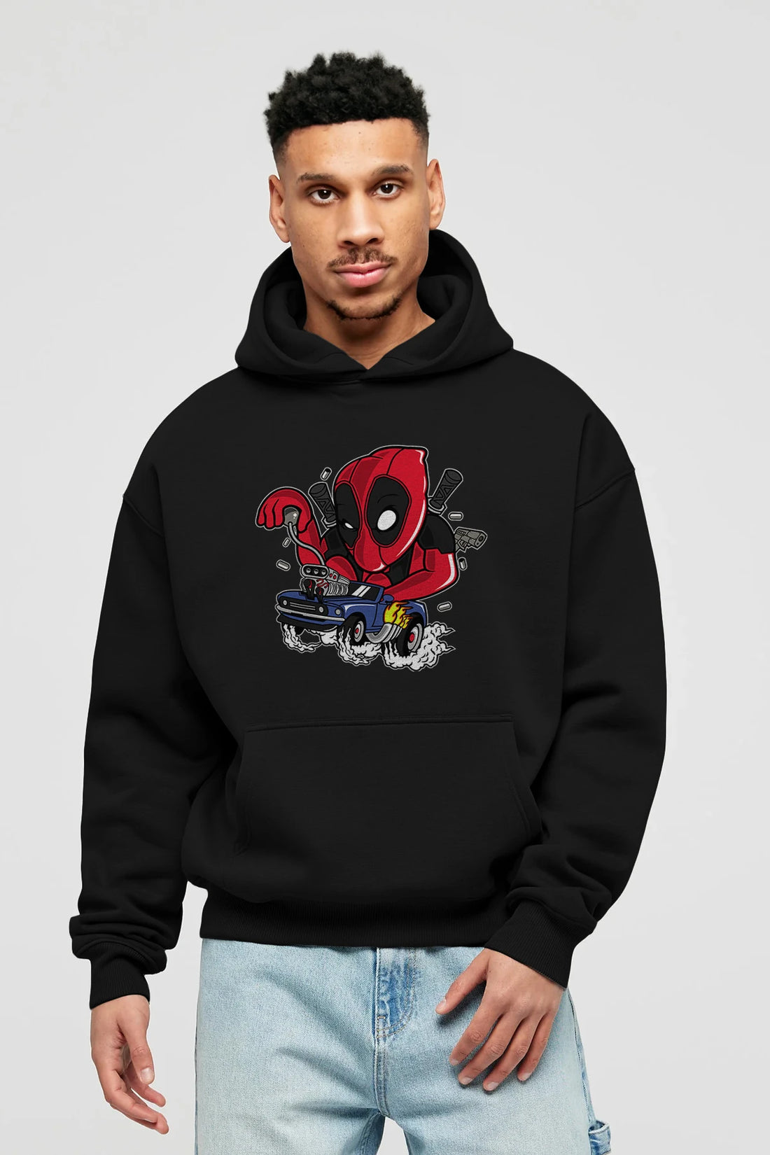 Deadpool (21) Ön Baskılı Hoodie Oversize Kapüşonlu Sweatshirt Erkek Kadın Unisex
