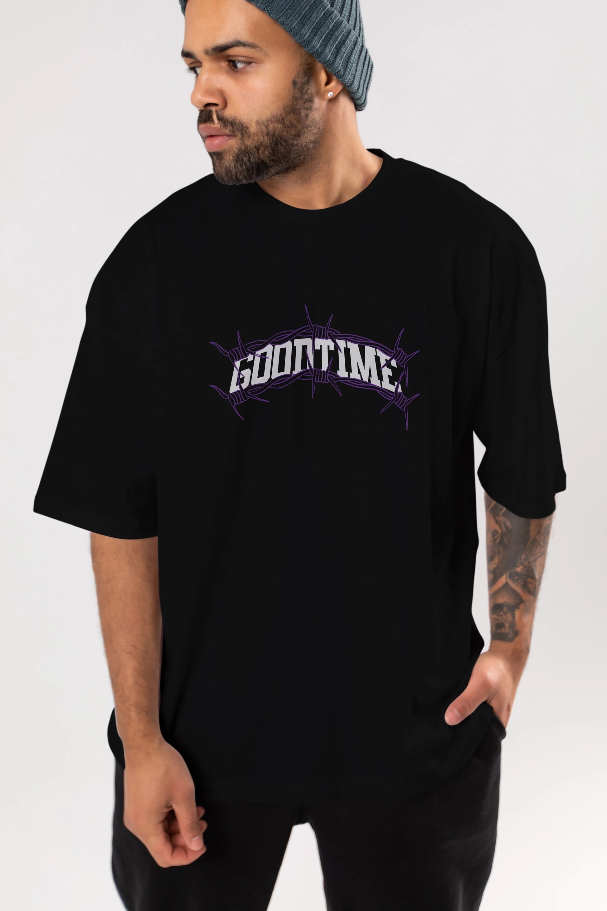 Good Time Ön Baskılı Oversize t-shirt Erkek Kadın Unisex