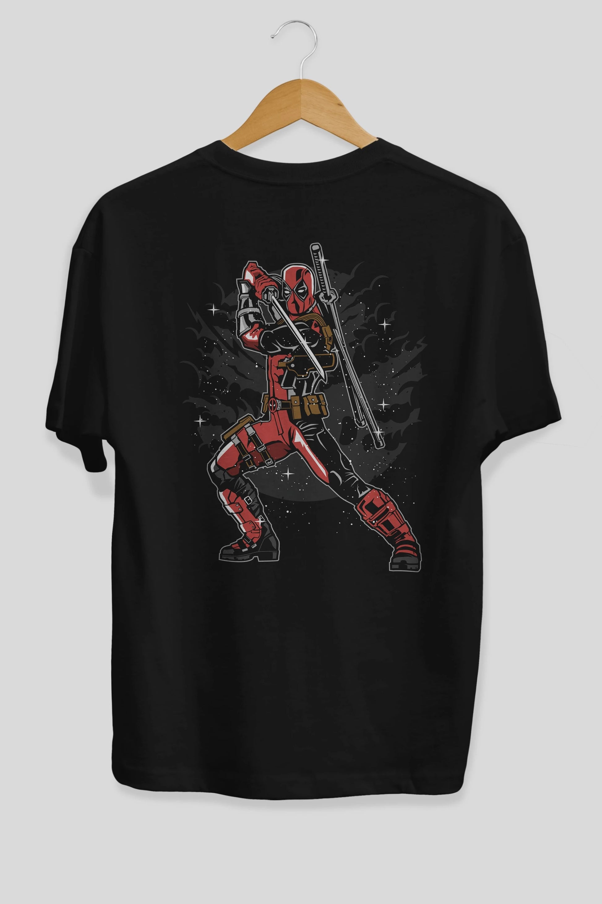 Deadpool Arka Baskılı Oversize t-shirt Erkek Kadın Unisex %100 Pamuk