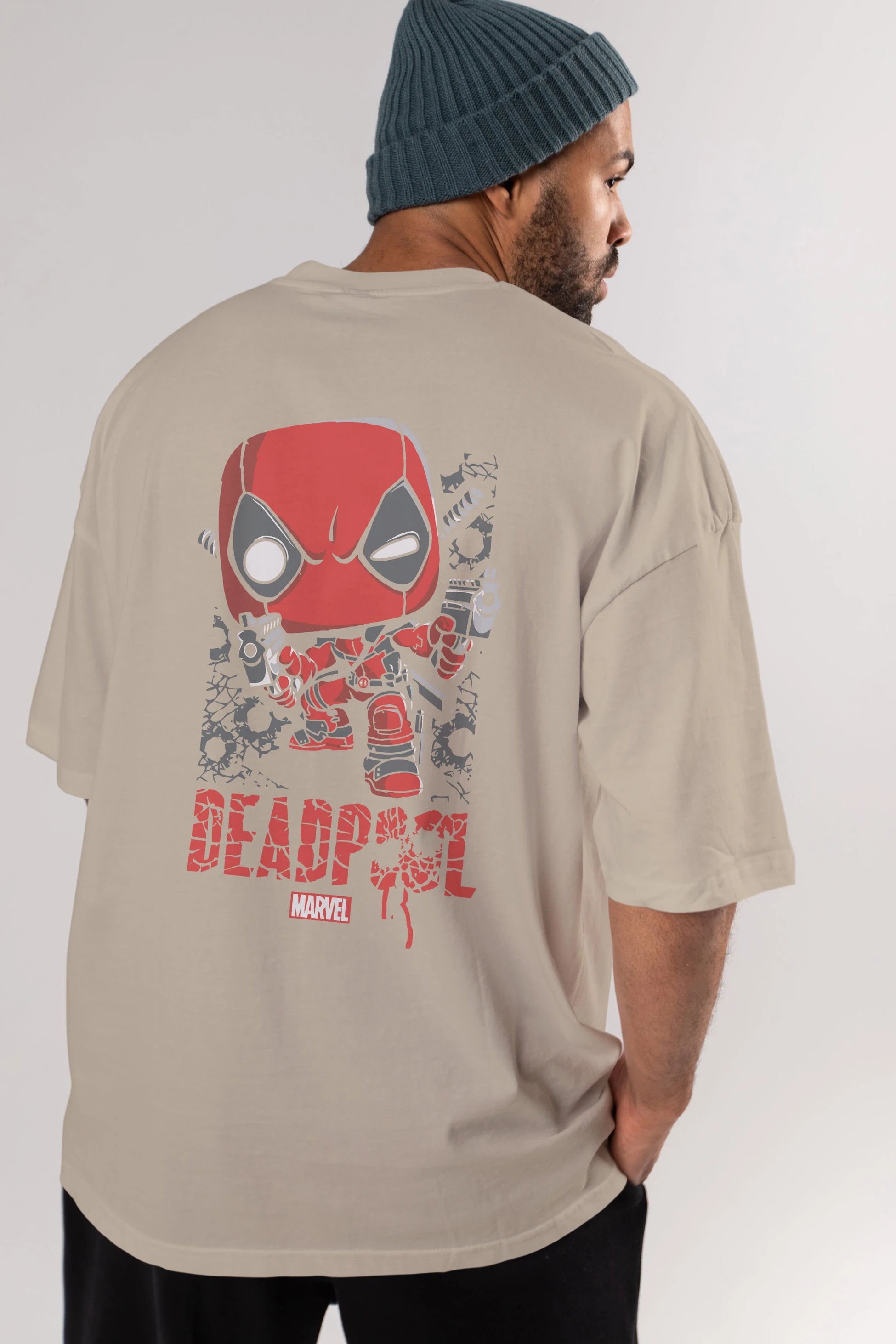 Deadpool (8) Arka Baskılı Oversize t-shirt Erkek Kadın Unisex %100 Pamuk Bisiklet Yaka tişort