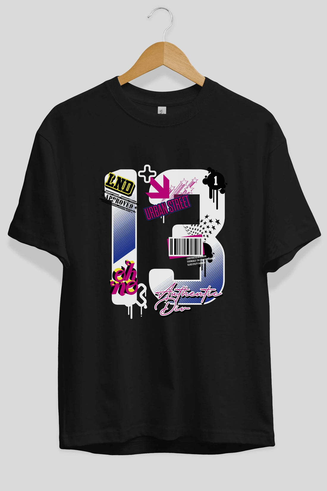 Urban Street 13 Ön Baskılı Oversize t-shirt Erkek Kadın Unisex