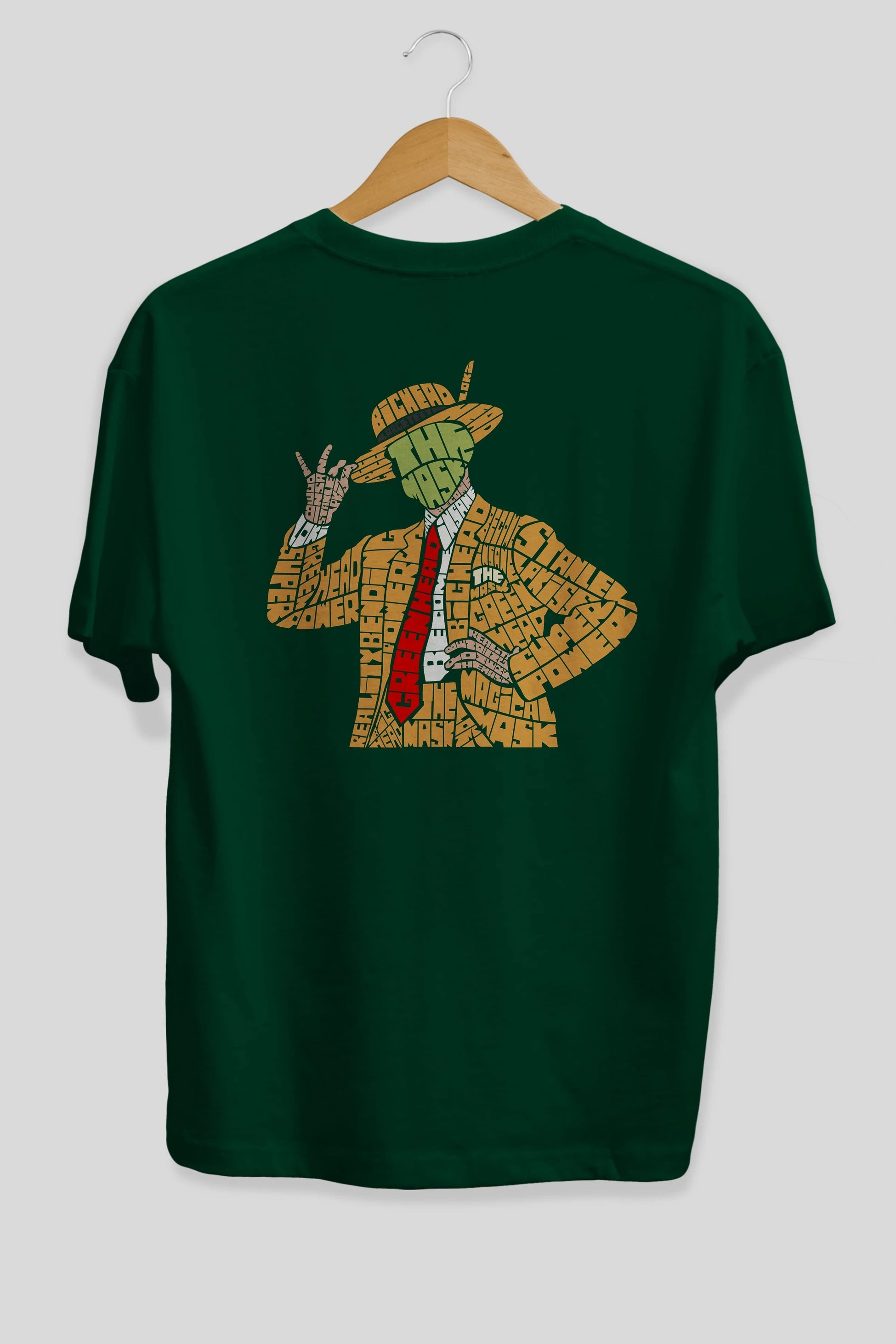 The Mask Arka Baskılı Oversize t-shirt %100 pamuk Erkek Kadın Unisex