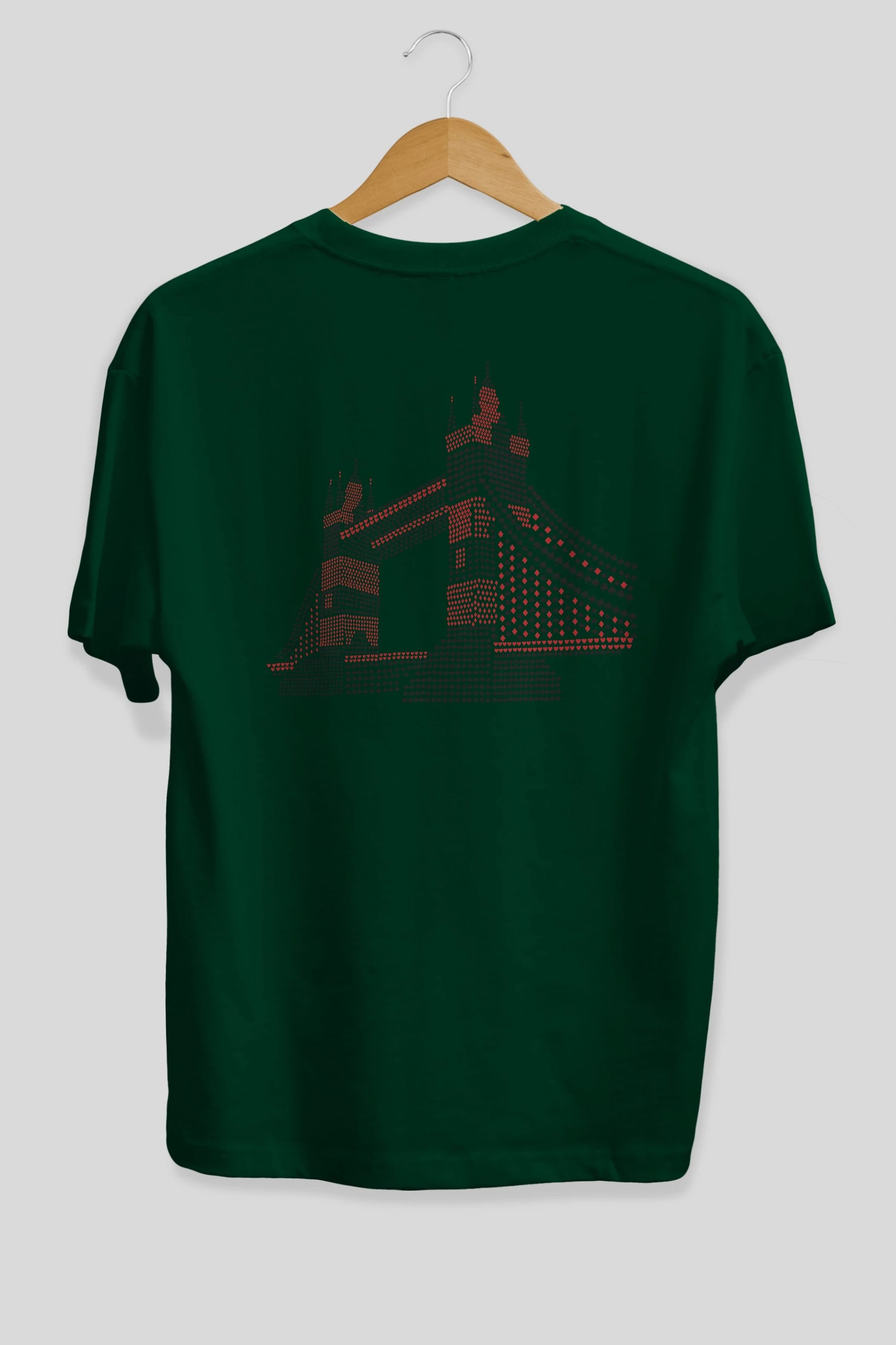 The Bridge Arka Baskılı Oversize t-shirt %100 pamuk Erkek Kadın Unisex