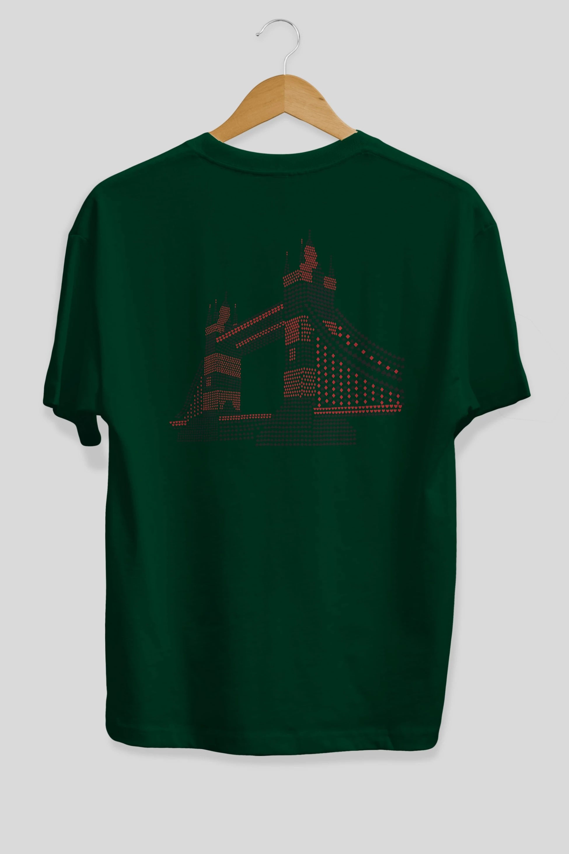 The Bridge Arka Baskılı Oversize t-shirt %100 pamuk Erkek Kadın Unisex