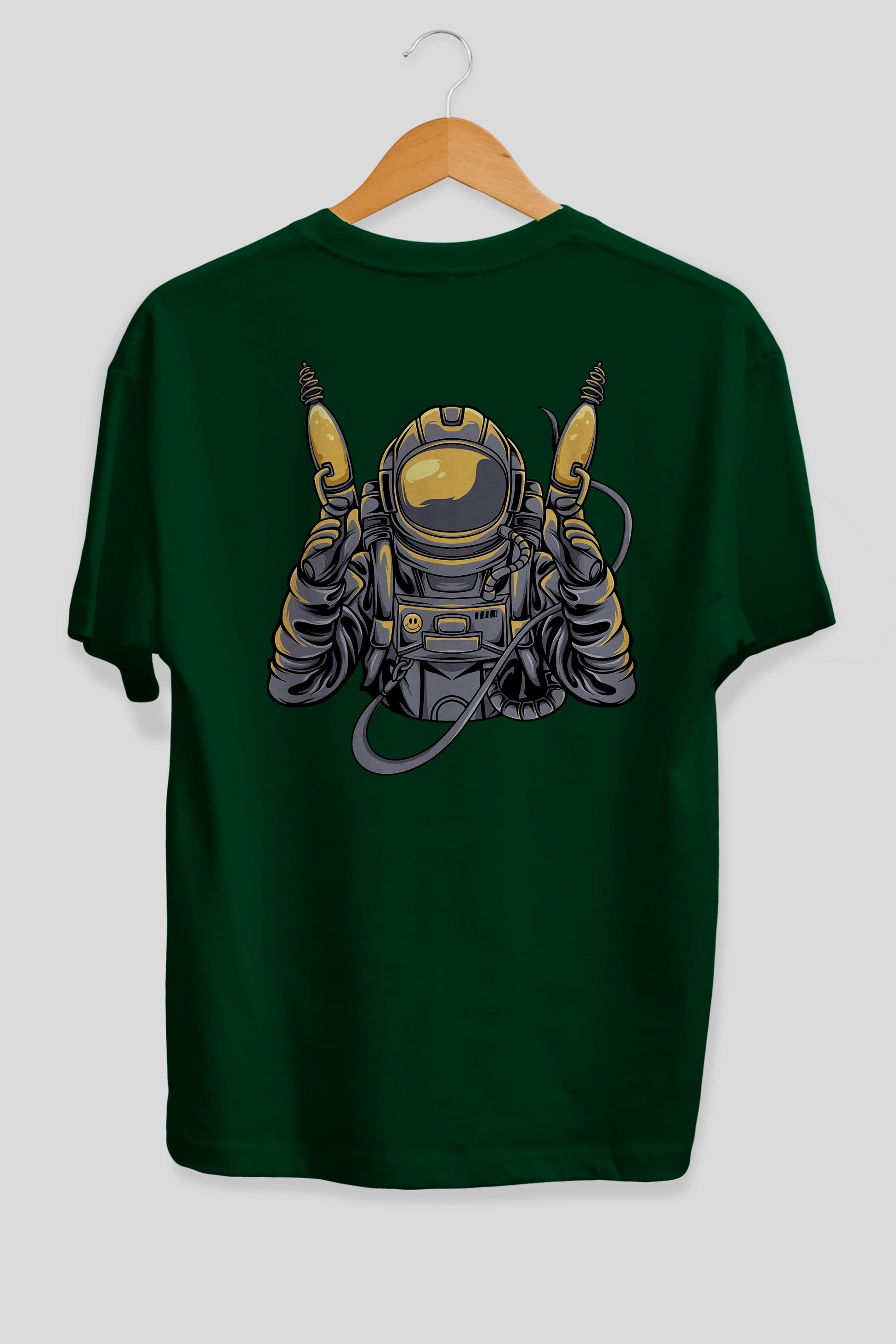 Alien Hunter Arka Baskılı Oversize t-shirt Erkek Kadın Unisex