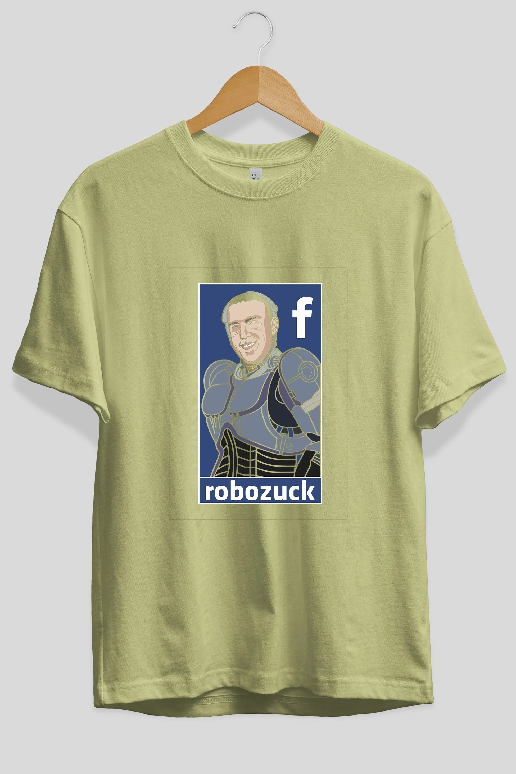 Robozuck Ön Baskılı Oversize t-shirt Erkek Kadın Unisex %100 Pamuk tişort