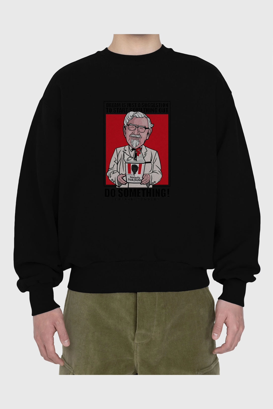 Colonel Sanders Ön Baskılı Oversize Sweatshirt Erkek Kadın Unisex