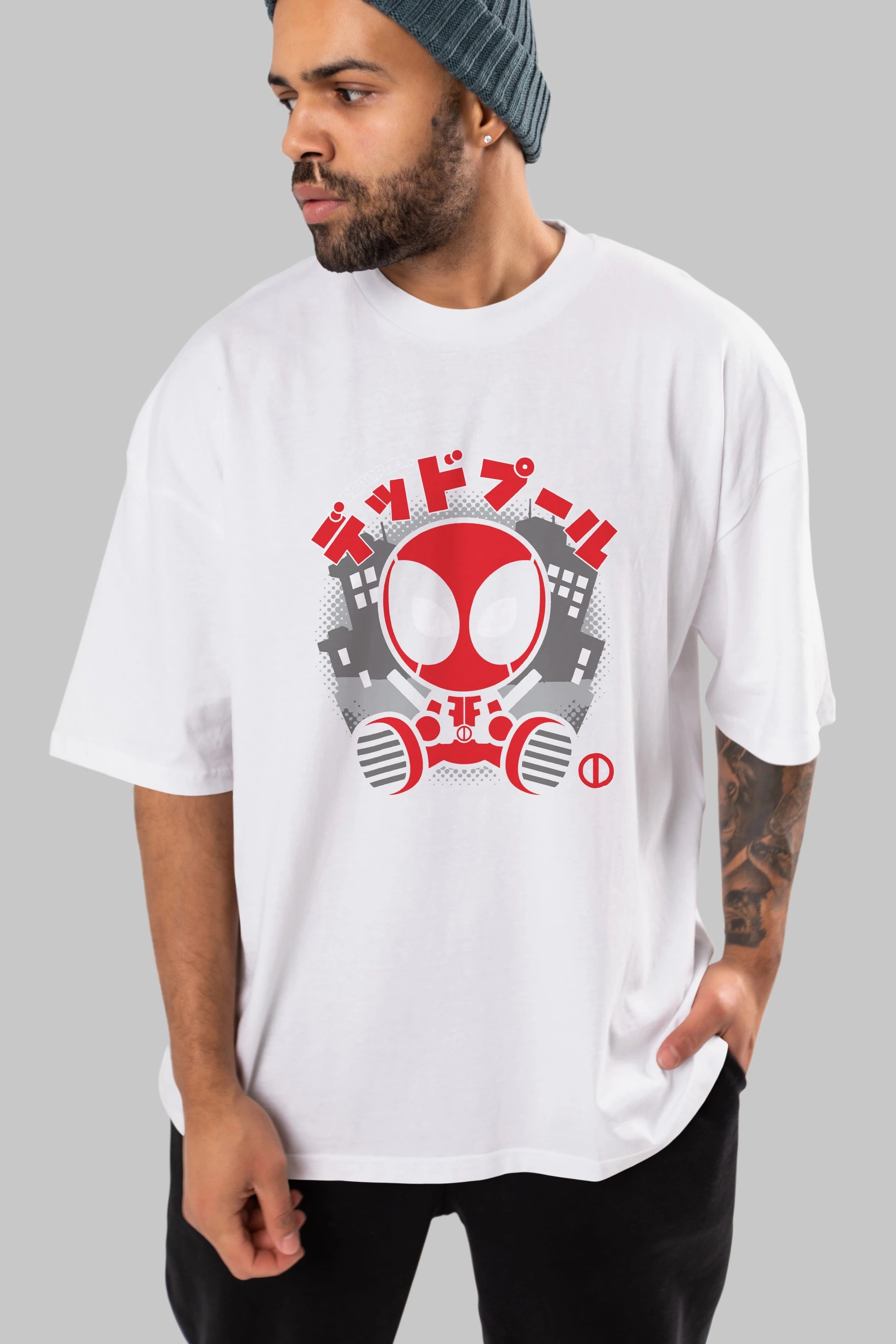 Deadpool (15) Ön Baskılı Oversize t-shirt Erkek Kadın Unisex %100 Pamuk Bisiklet Yaka tişort