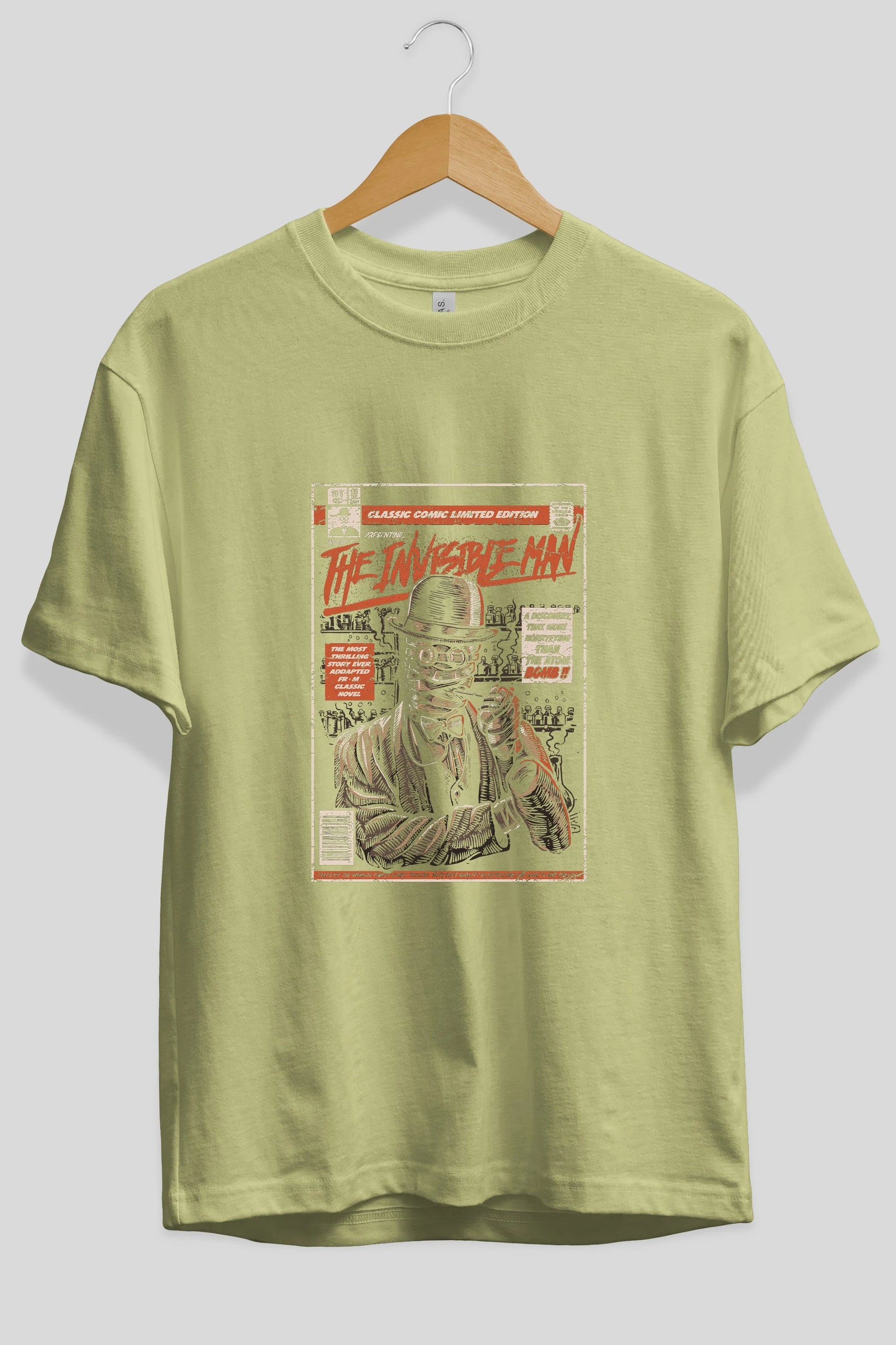 The Invisible Man Ön Baskılı Oversize t-shirt Erkek Kadın Unisex %100 Pamuk tişort