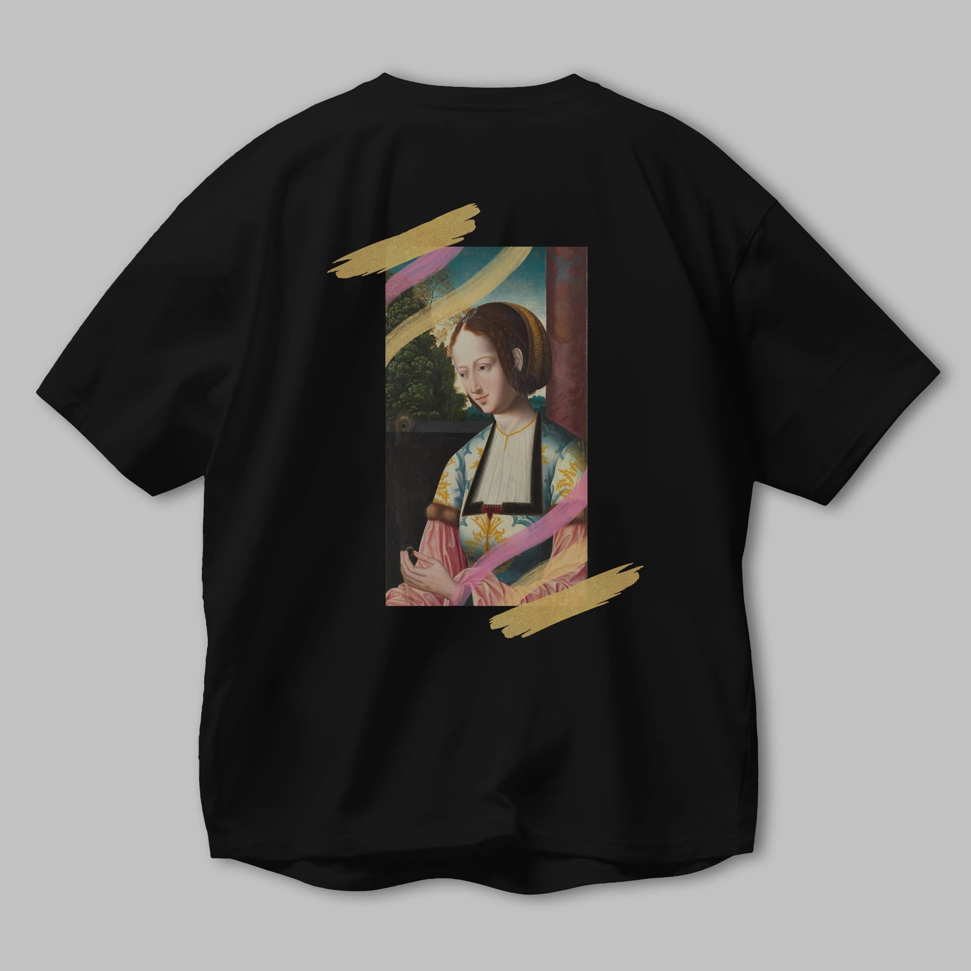 Woman Portrait Arka Baskılı Oversize t-shirt Erkek Kadın Unisex