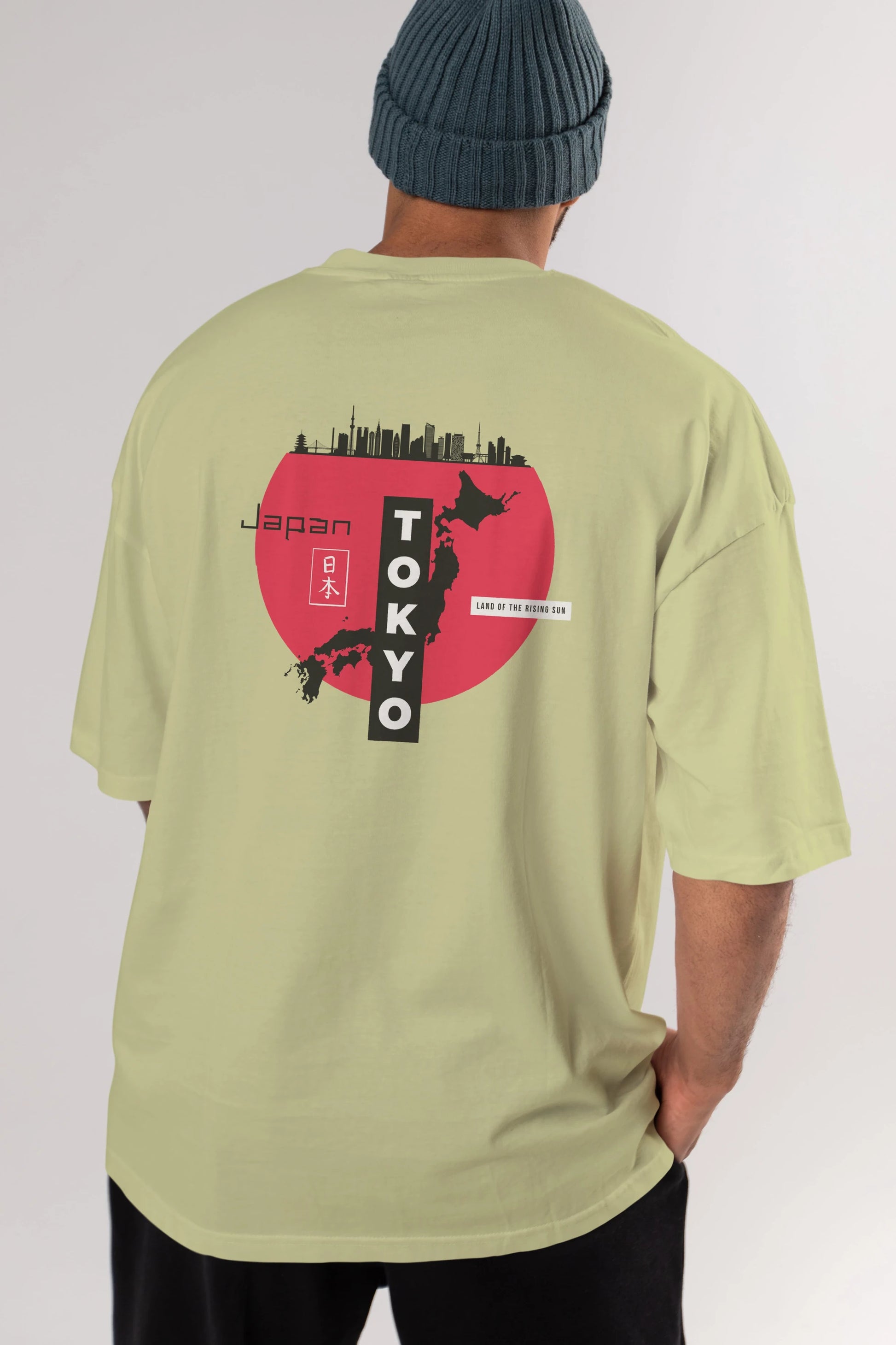 Japan Tokyo Arka Baskılı Oversize t-shirt Erkek Kadın Unisex