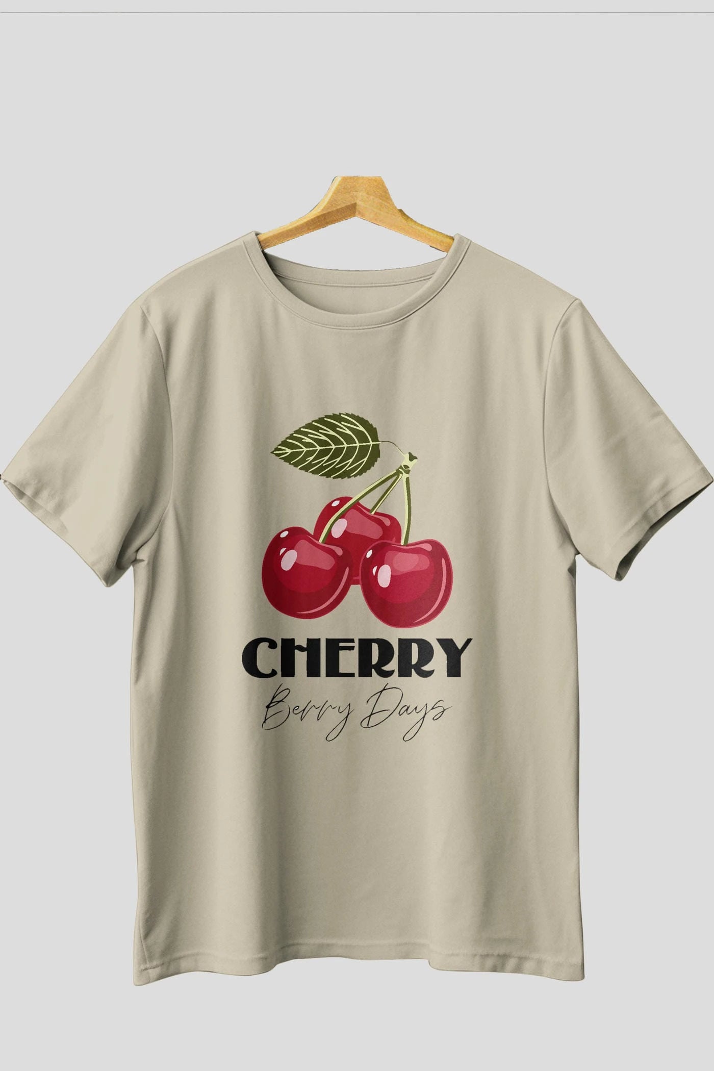 Cherry Cherries 12 Ön Baskılı Oversize t-shirt Erkek Kadın Pamuk Bisiklet Yaka tişort
