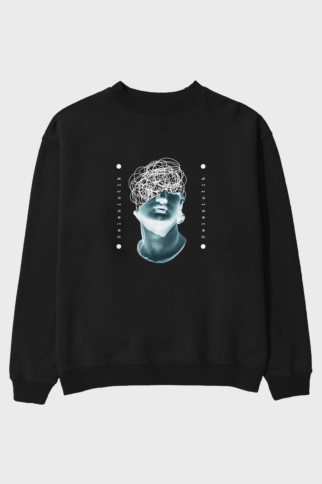 Heykel 2 Ön Baskılı Oversize Sweatshirt Erkek Kadın Unisex