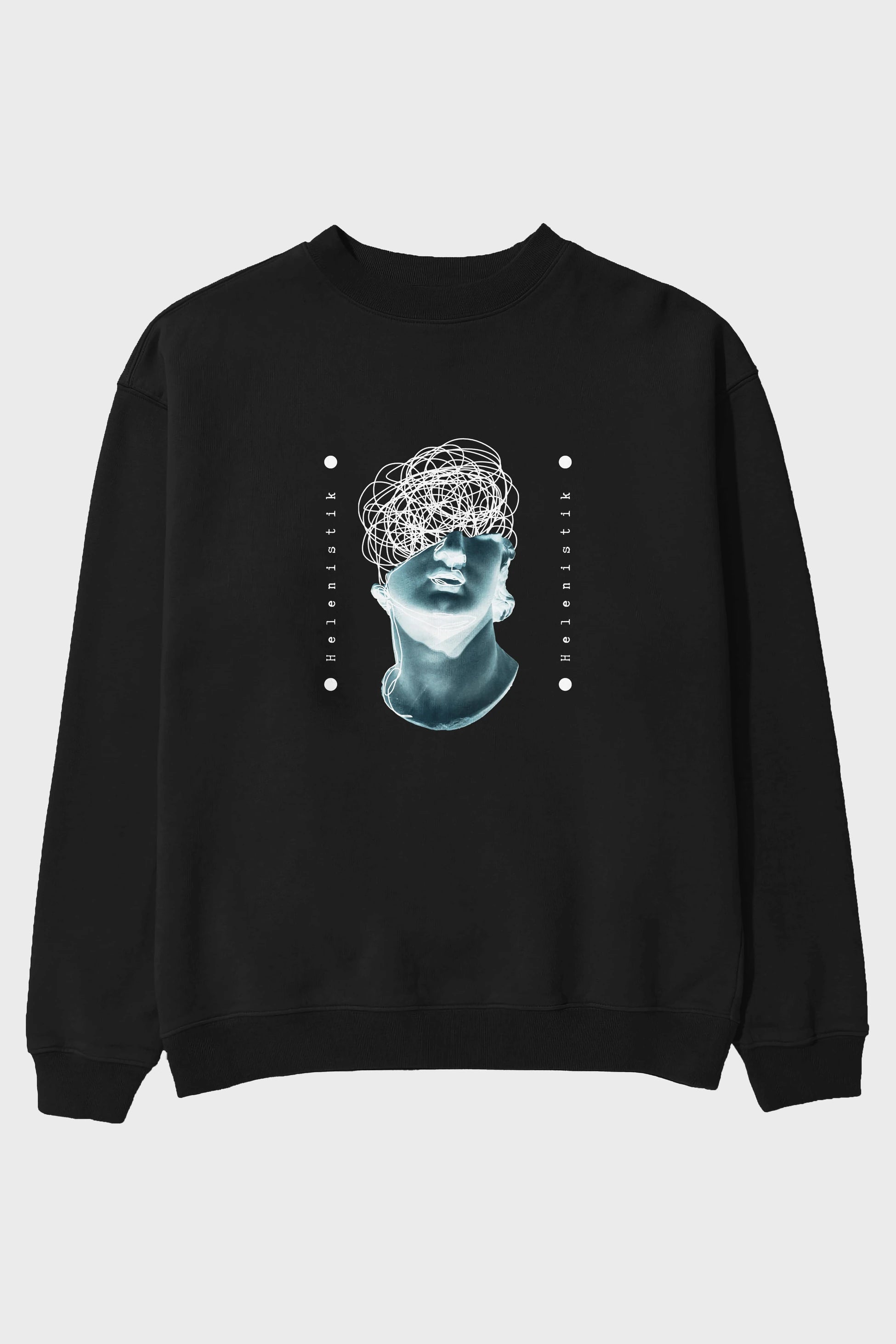 Heykel 2 Ön Baskılı Oversize Sweatshirt Erkek Kadın Unisex