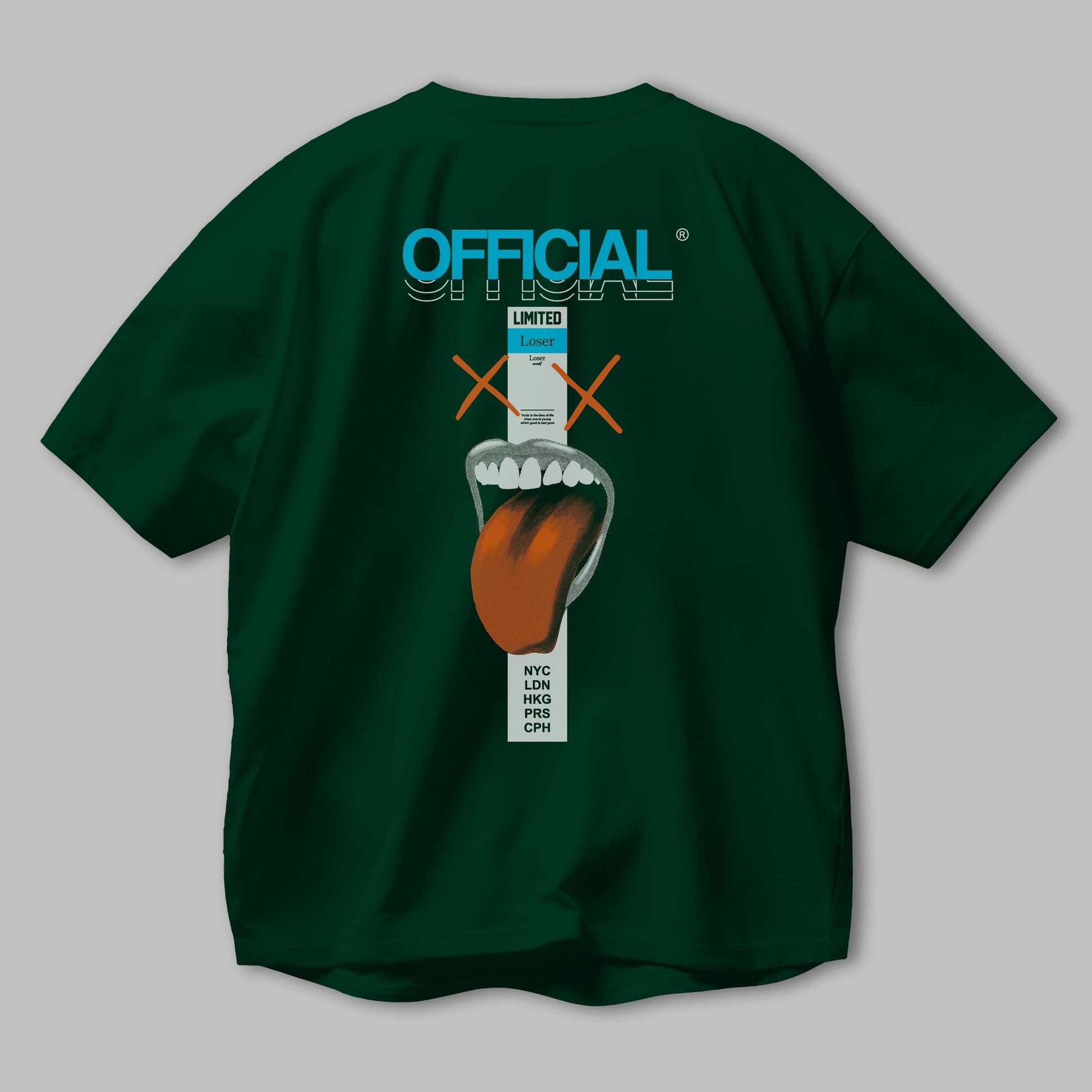 Official Loser Arka Baskılı Oversize t-shirt Erkek Kadın Unisex