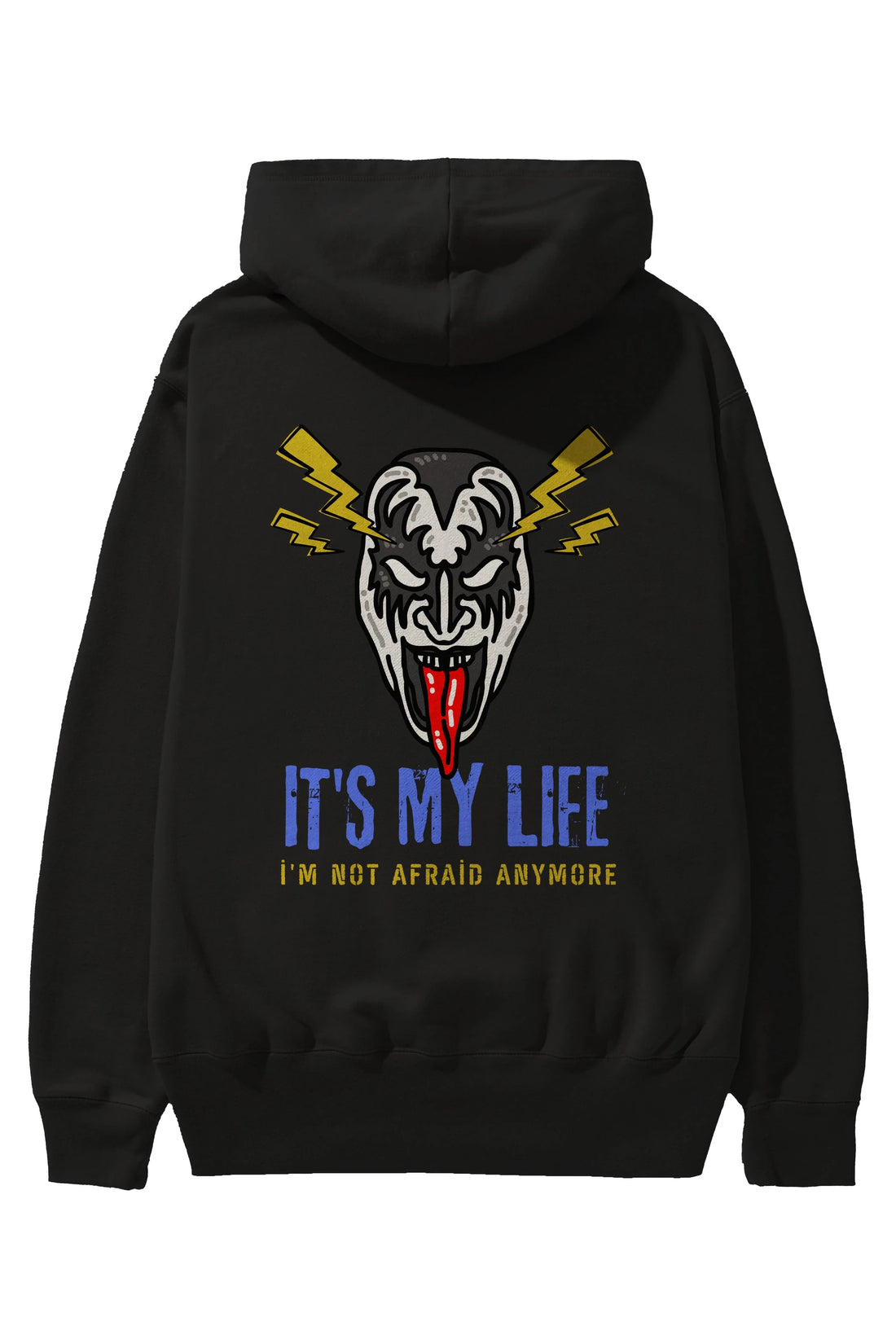 Its My Life Yazılı Arka Baskılı Oversize Hoodie Kapüşonlu Sweatshirt Erkek Kadın Unisex