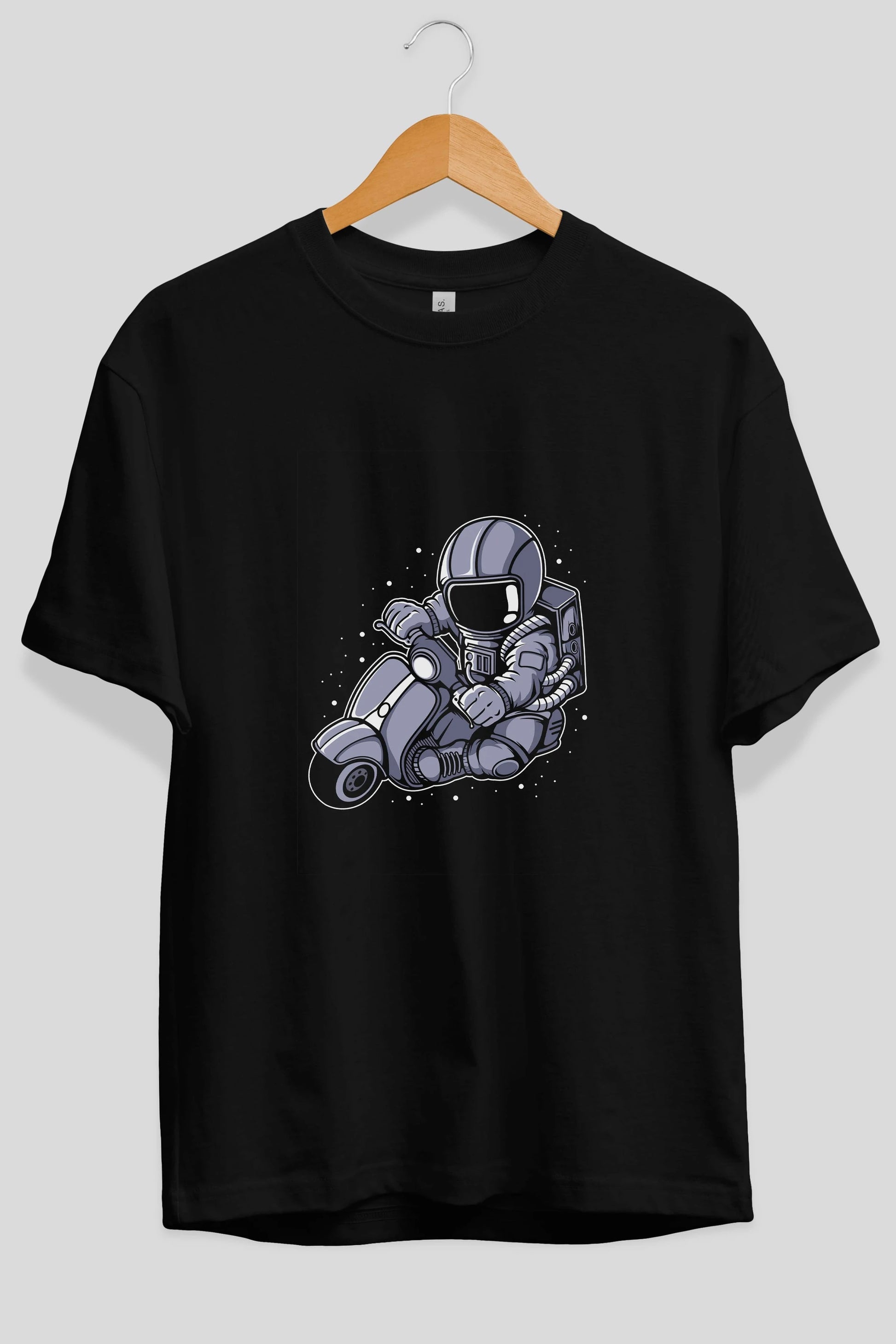 Astronaut Scooter (2) Ön Baskılı Oversize t-shirt Erkek Kadın Unisex