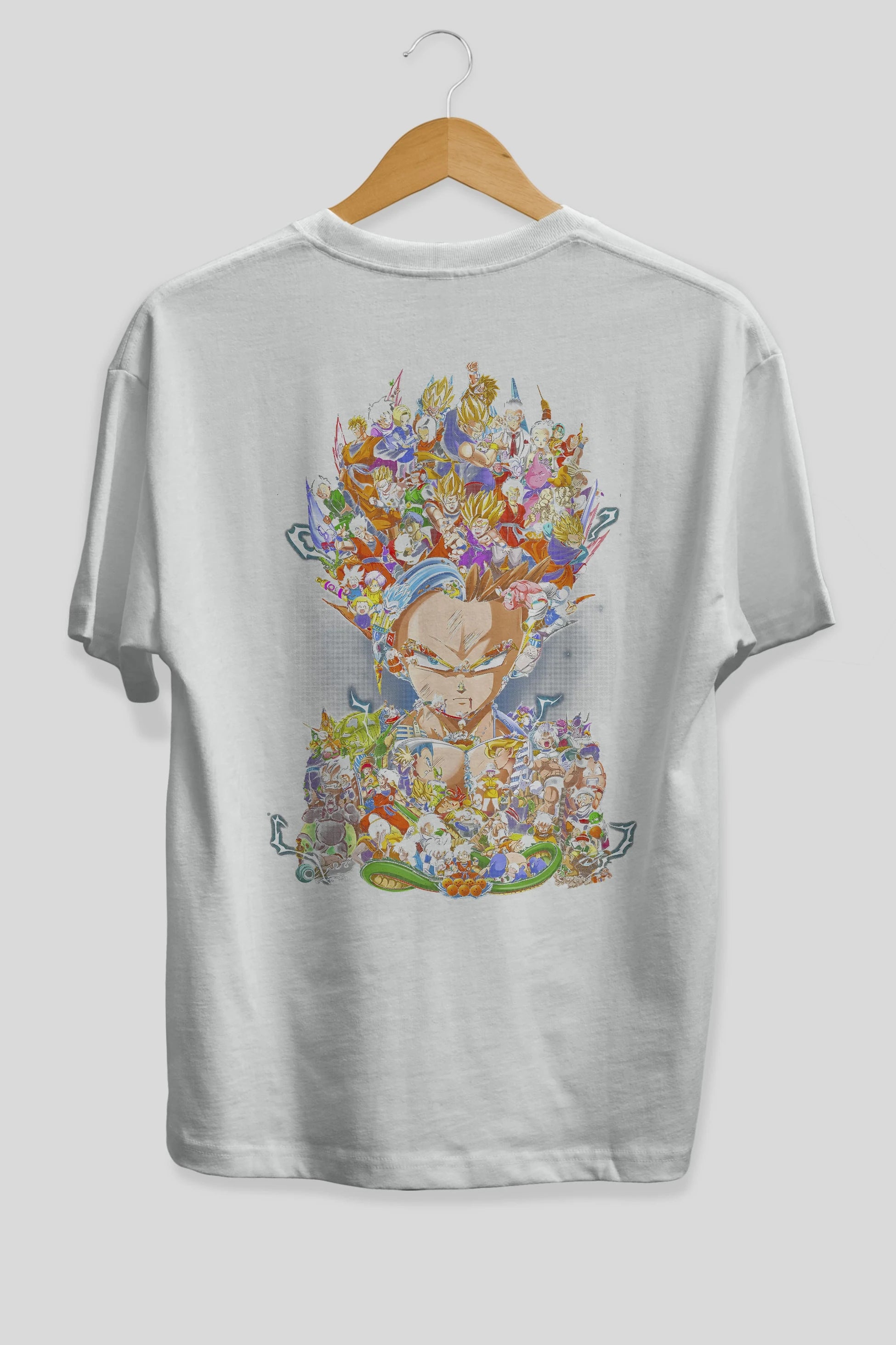 DRAGON BALL ART (2) Anime Arka Baskılı Oversize t-shirt Erkek Kadın Unisex