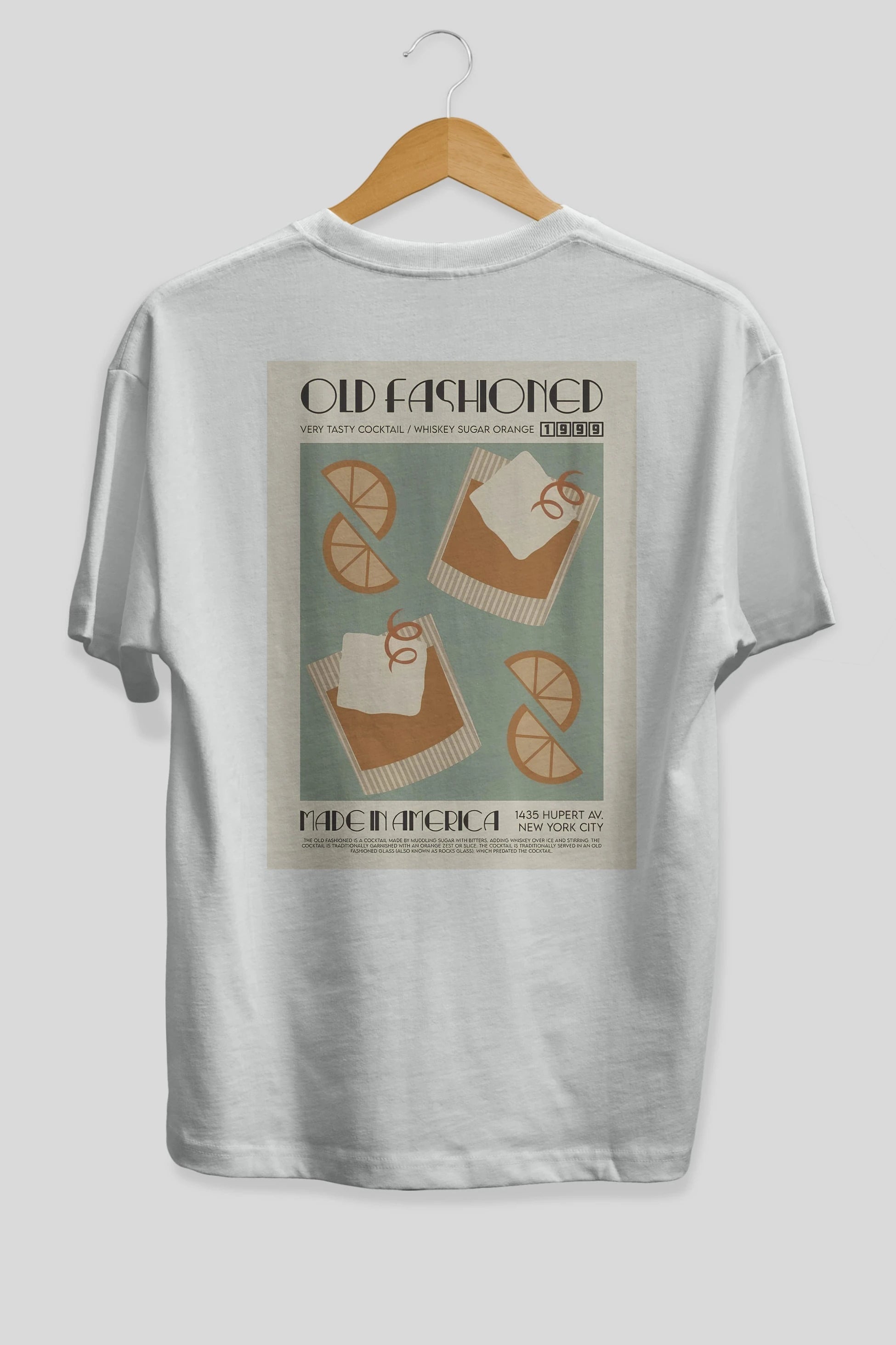 Old Fashioned 2 Arka Baskılı Oversize t-shirt Erkek Kadın Unisex %100 Pamuk Bisiklet Yaka tişort